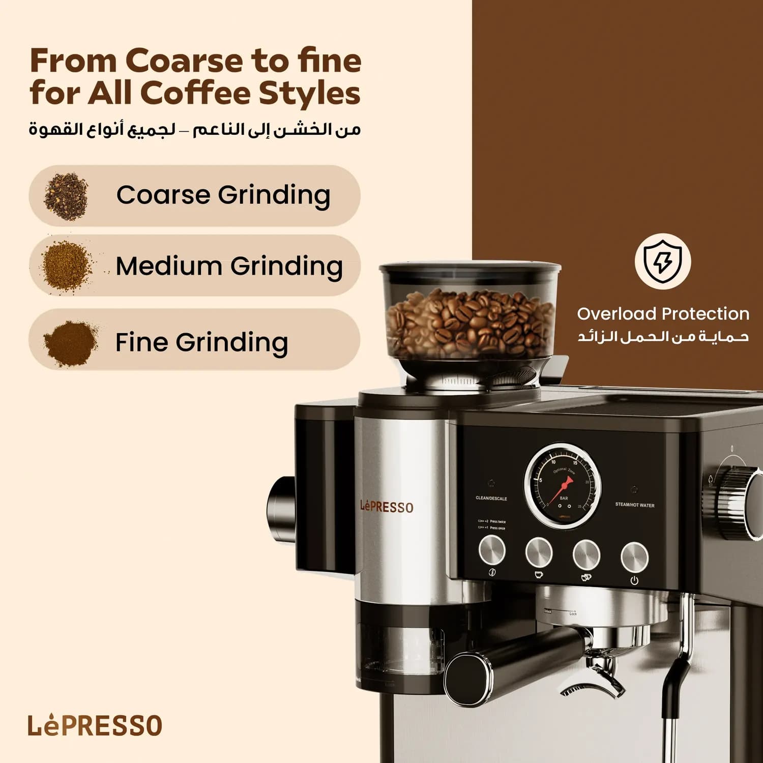 LePresso Coffee Machine - Dual Boiler, Milk Frother, Deliziosa 5