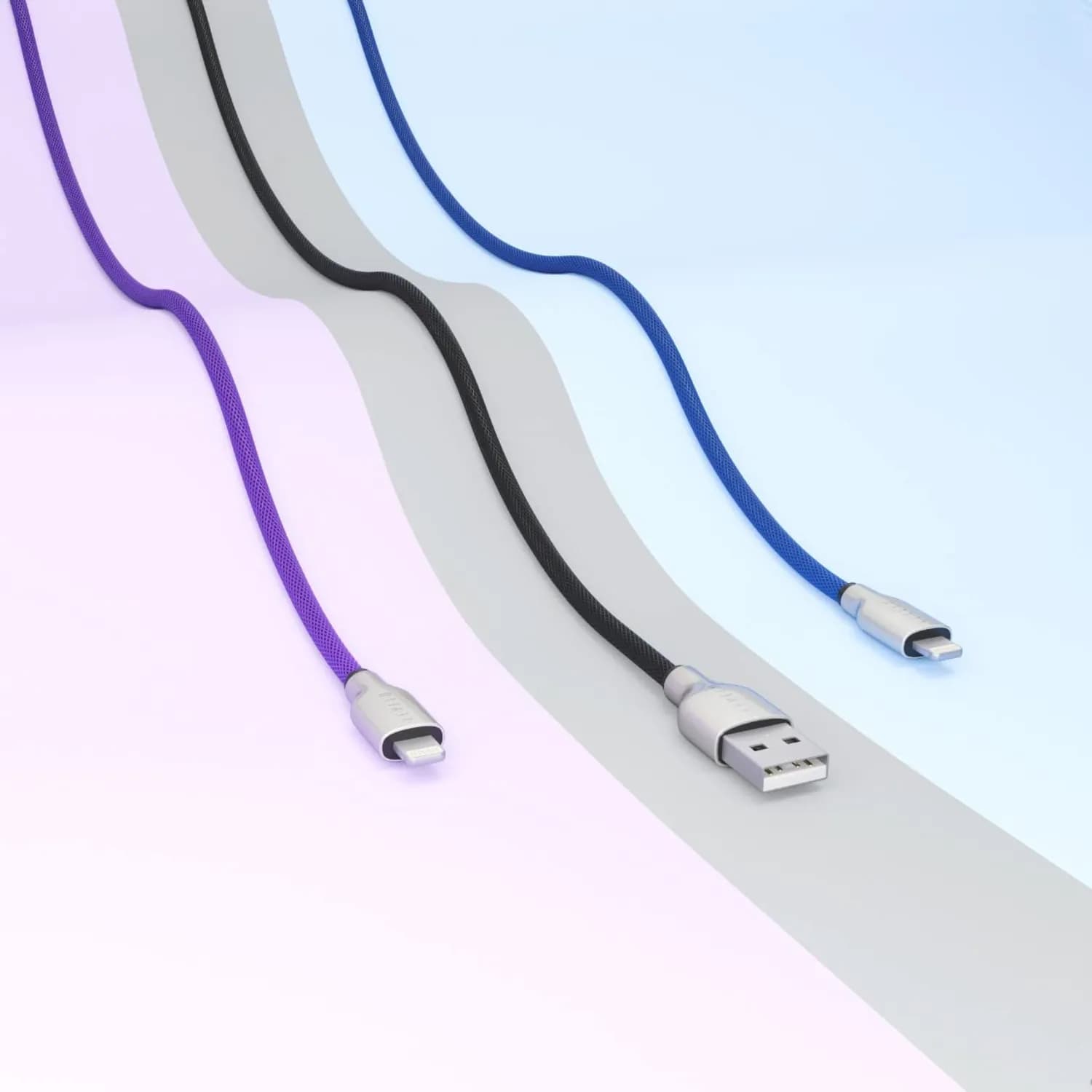 Levelo USB-C to Lightning Cable - 27W Fast Charging, Deep Purple 3