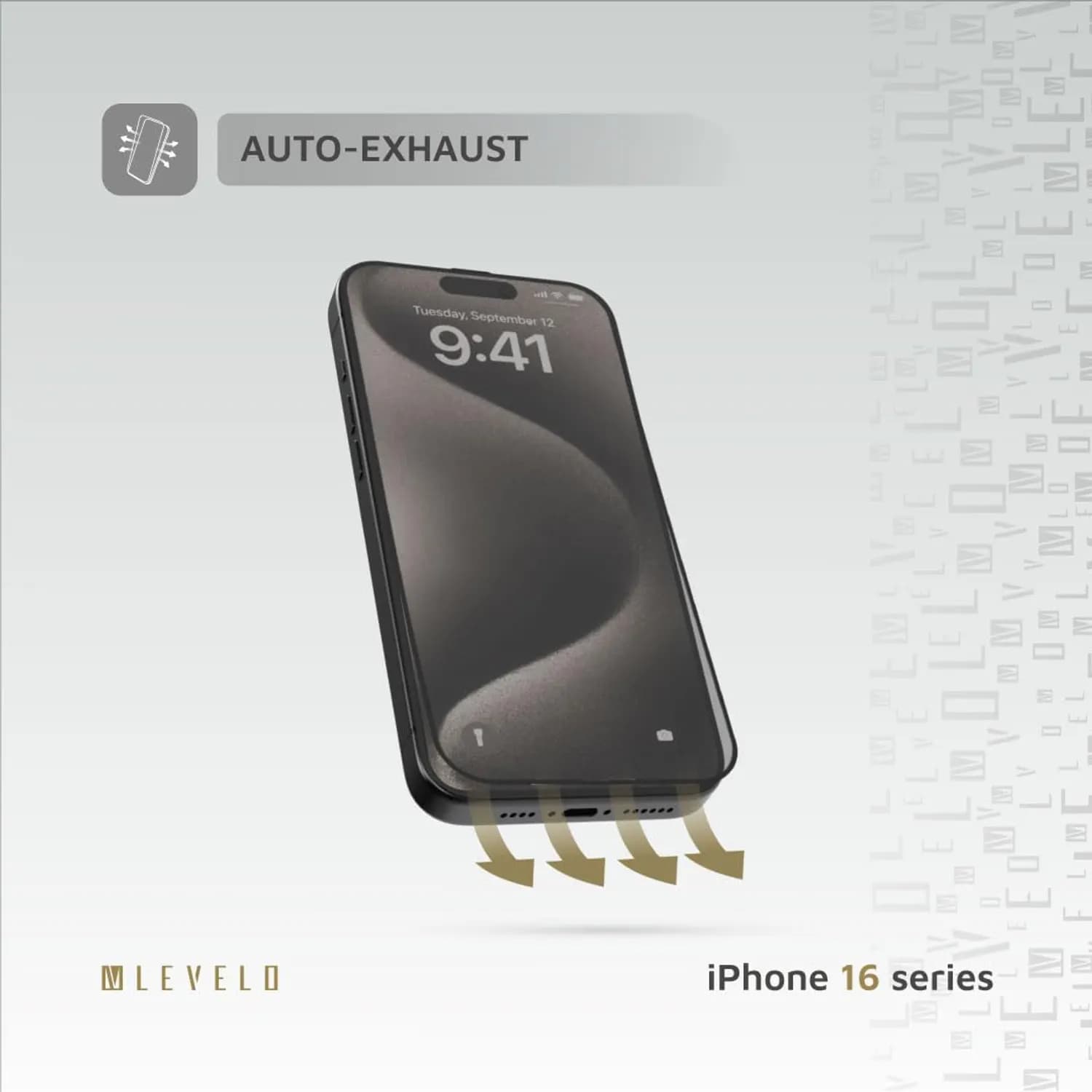 Levelo Screen Protector iPhone 16 Pro Max - 3H Scratch Resistant, Black — Black 2