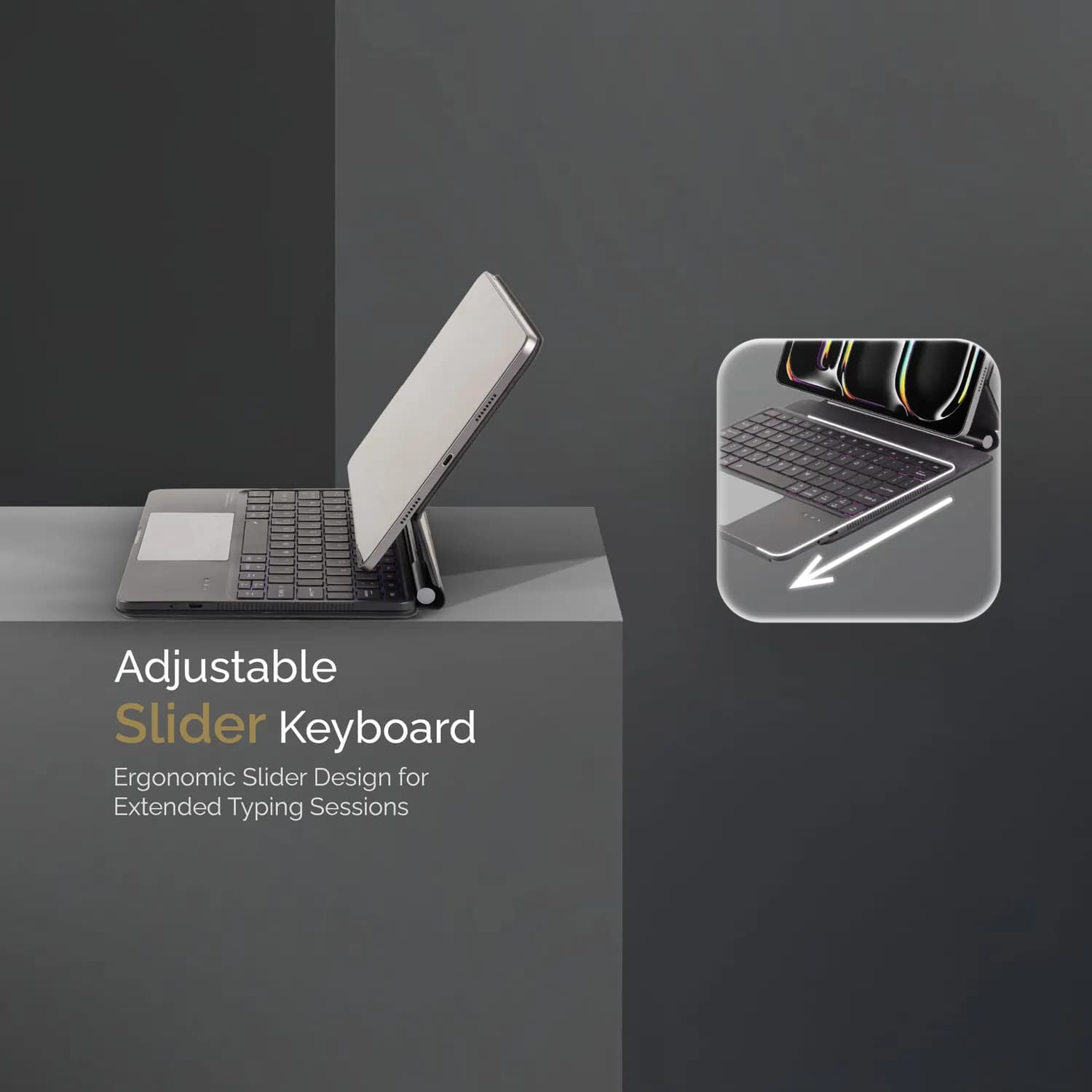 Levelo AeroBoard Pro Saffiano Leather Wireless Keyboard 3