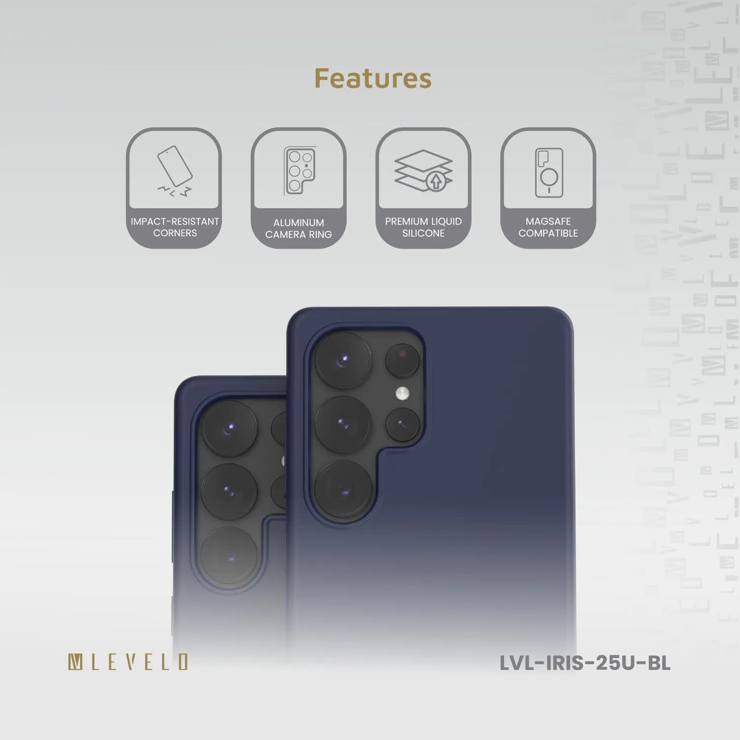 Levelo Iris Liquid Silicone Case — Blue 2