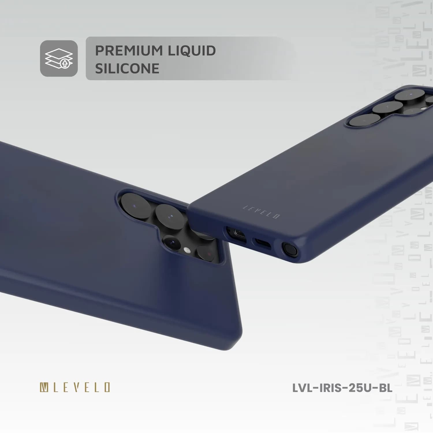 Levelo Iris Liquid Silicone Case — Blue 4
