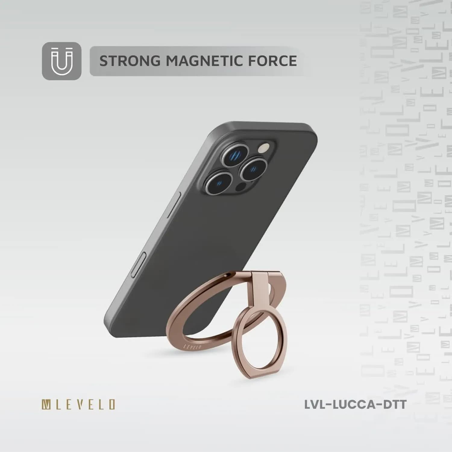 Levelo Lucca Magsafe Phone Ring Holder — Titanium Desert 5