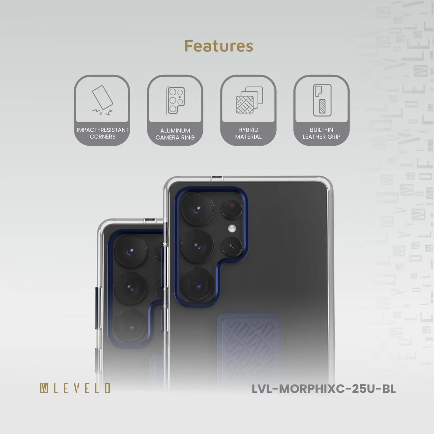 Levelo Morphix Clara Grip Case — Blue 2