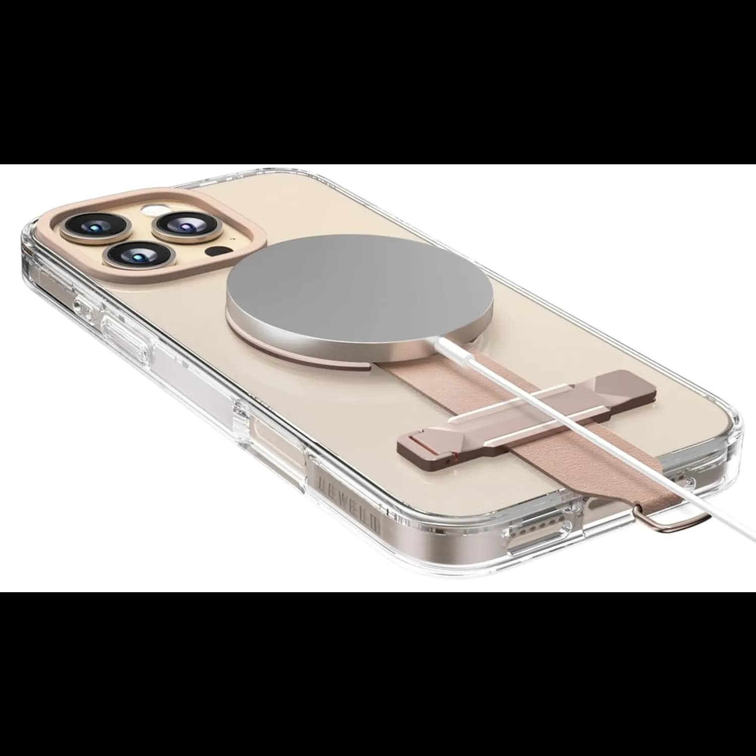 LEVELO Morphix Trio Case iPhone 16 Pro Max - Kickstand, MagSafe, Desert Sand — Desert Sand 4