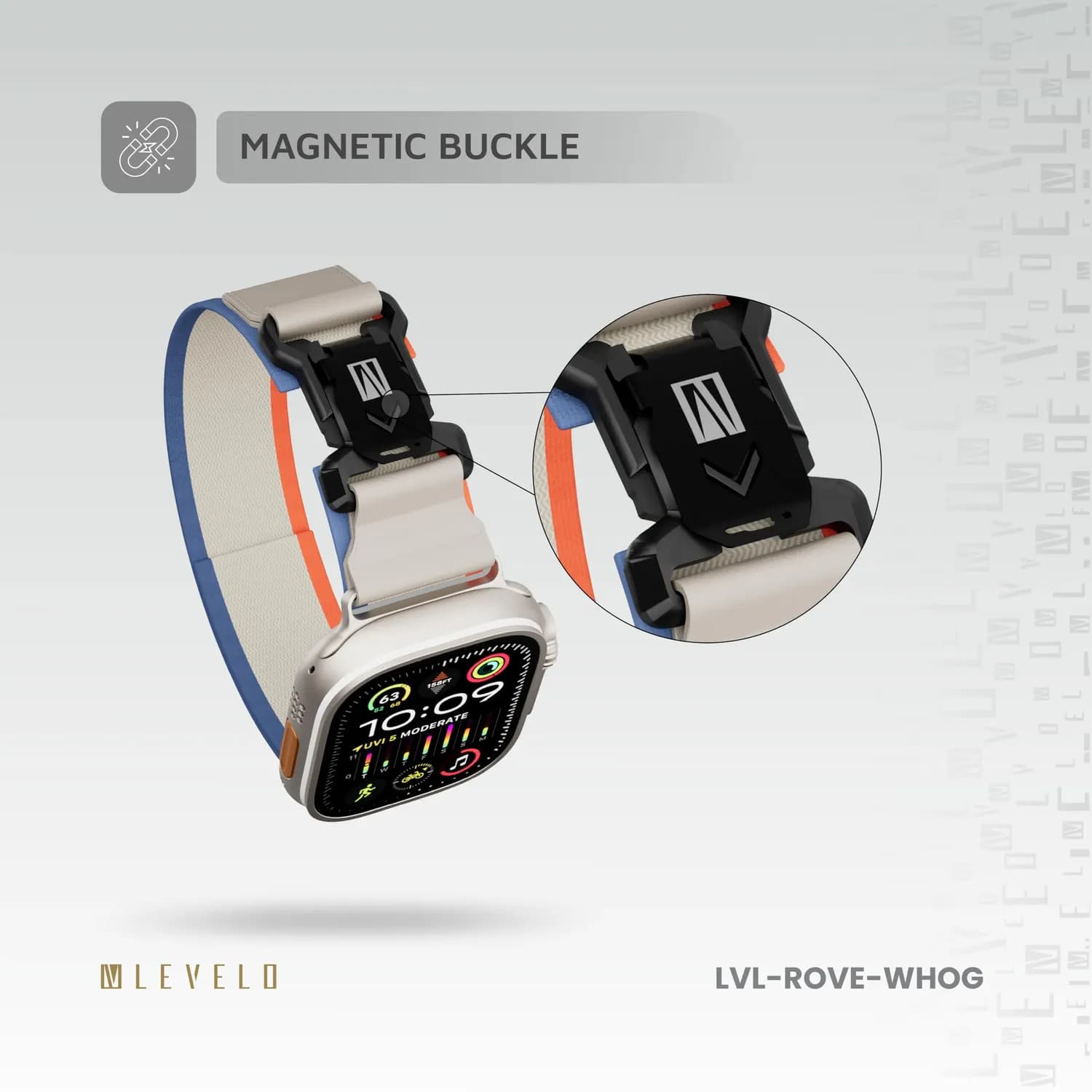 Levelo Rove Nylon Watch Strap With Metal Buckle 5