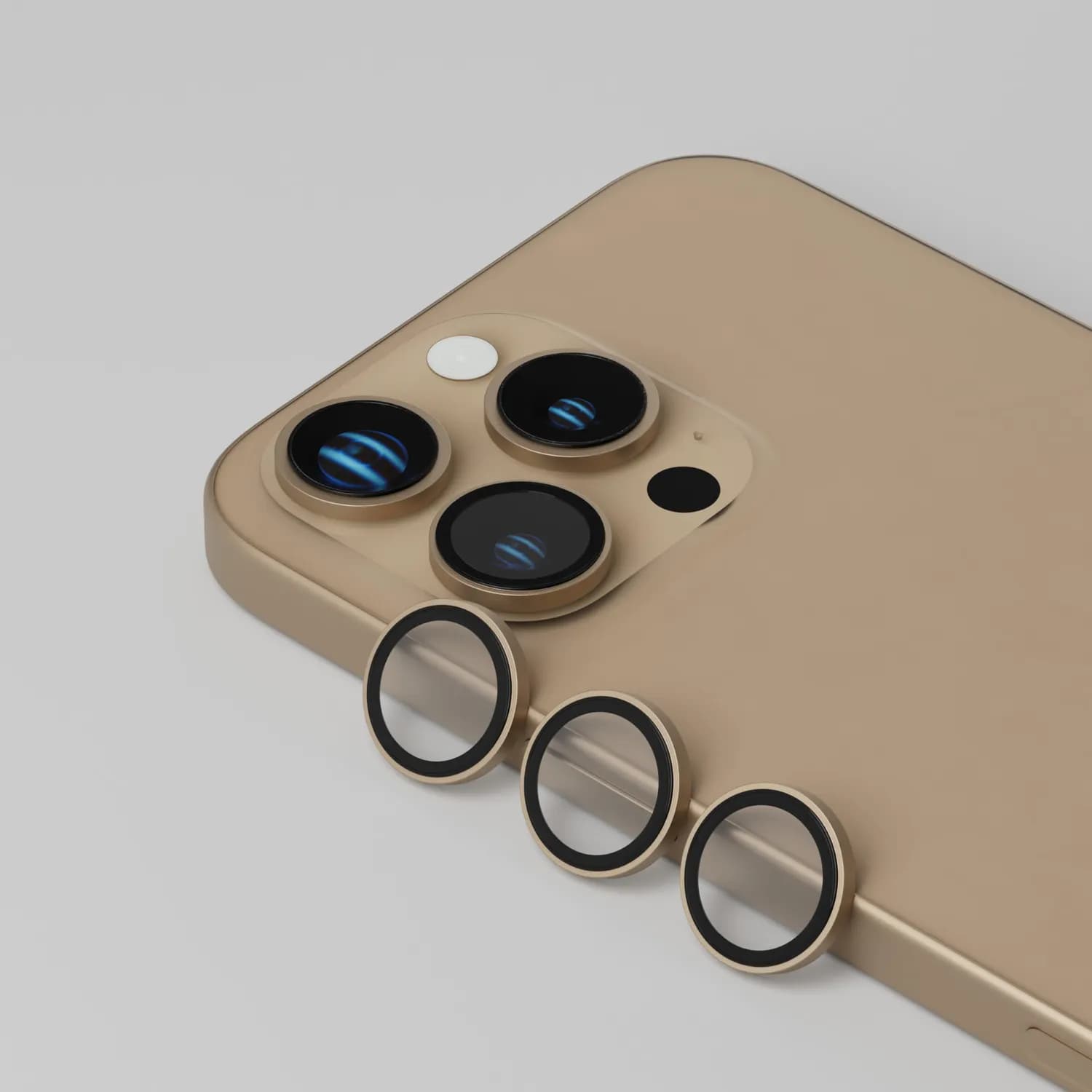 Levelo Trio Pro Camera Lens Protector — Soft Rose Gold 5