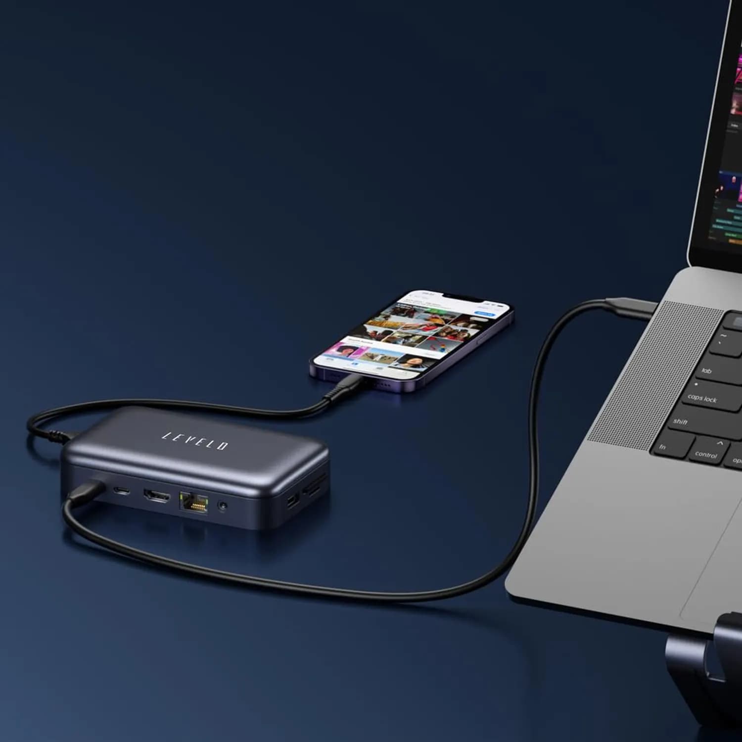 LEVELO Versaport Dock - 10-in-1 USB-C Hub, Gray 5