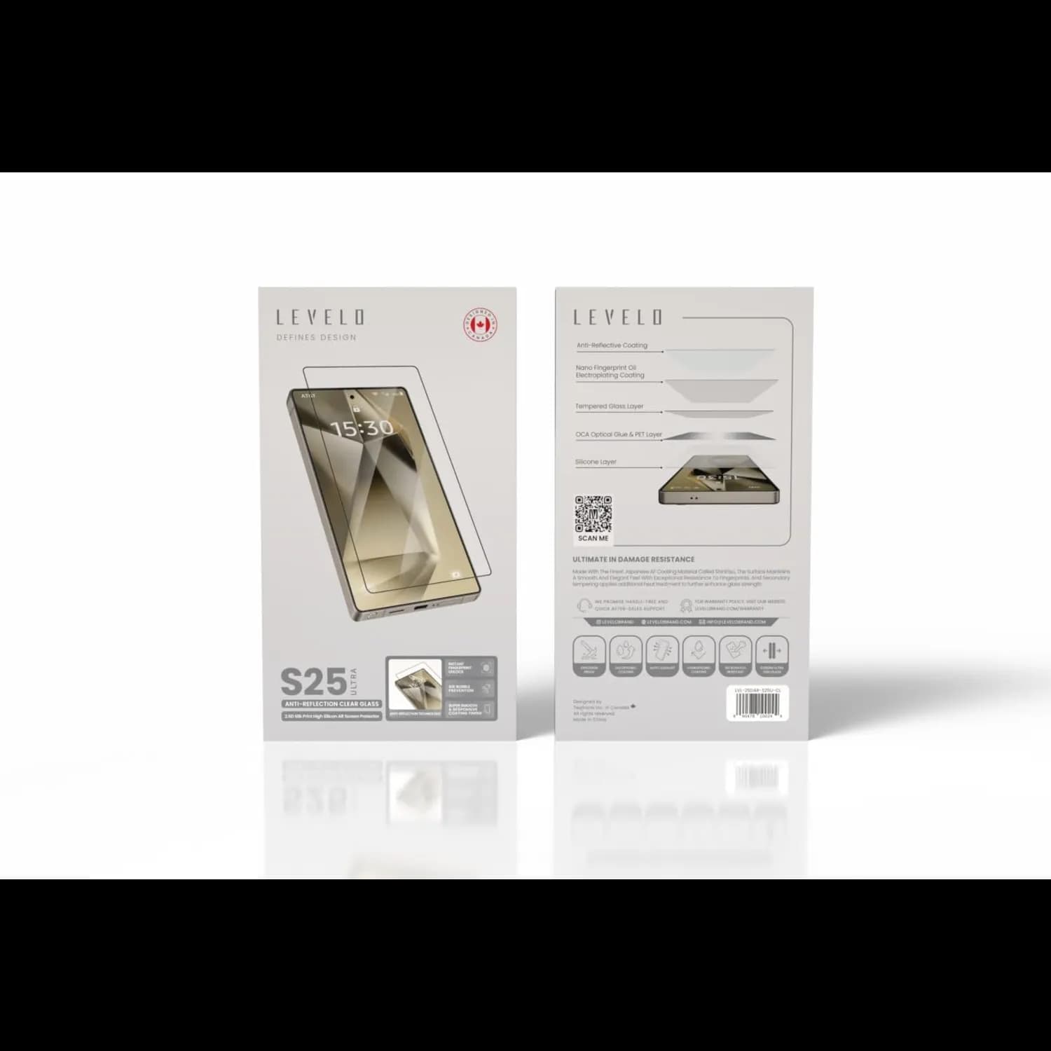 Levelo 2.5D Silk Print High Silicone Aluminum Glass HD Screen Protector 2