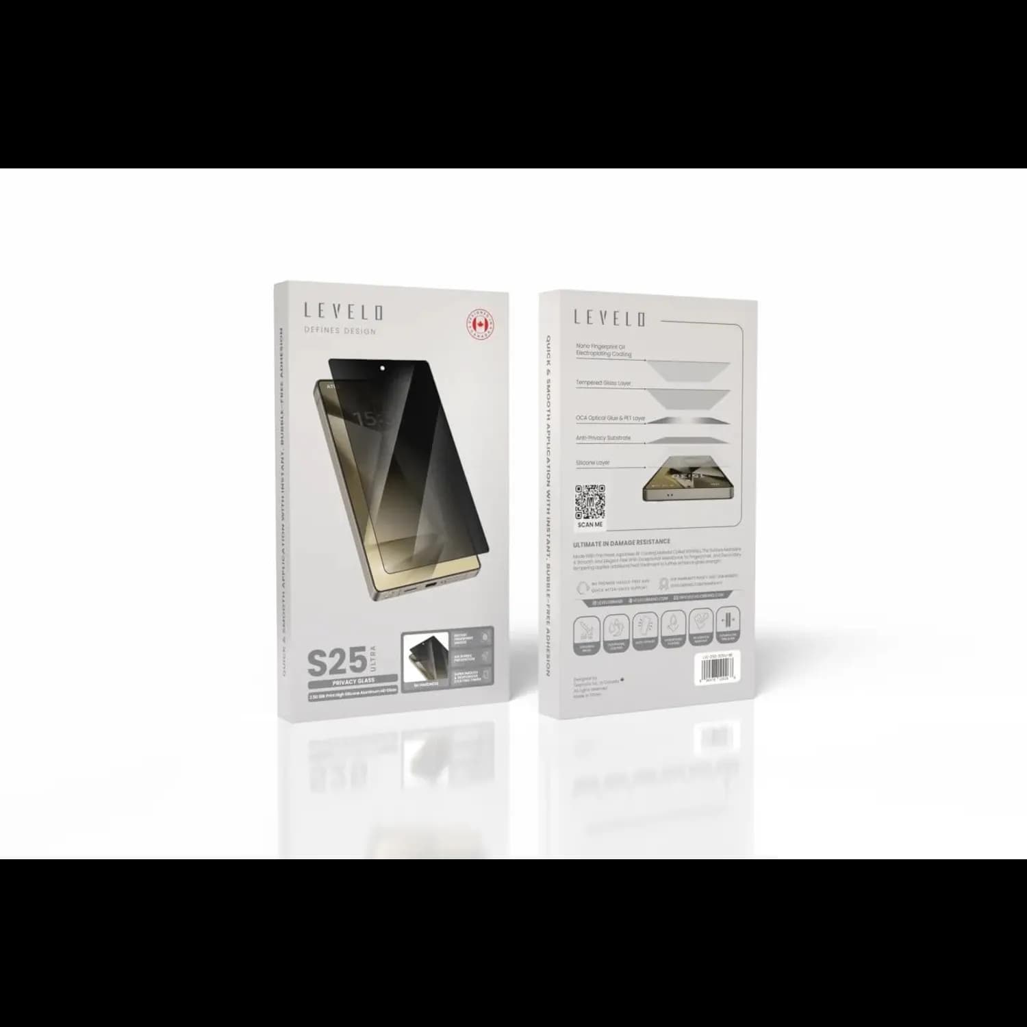 Levelo 2.5D Silk Print High Silicone Aluminum Glass HD Screen Protector 2