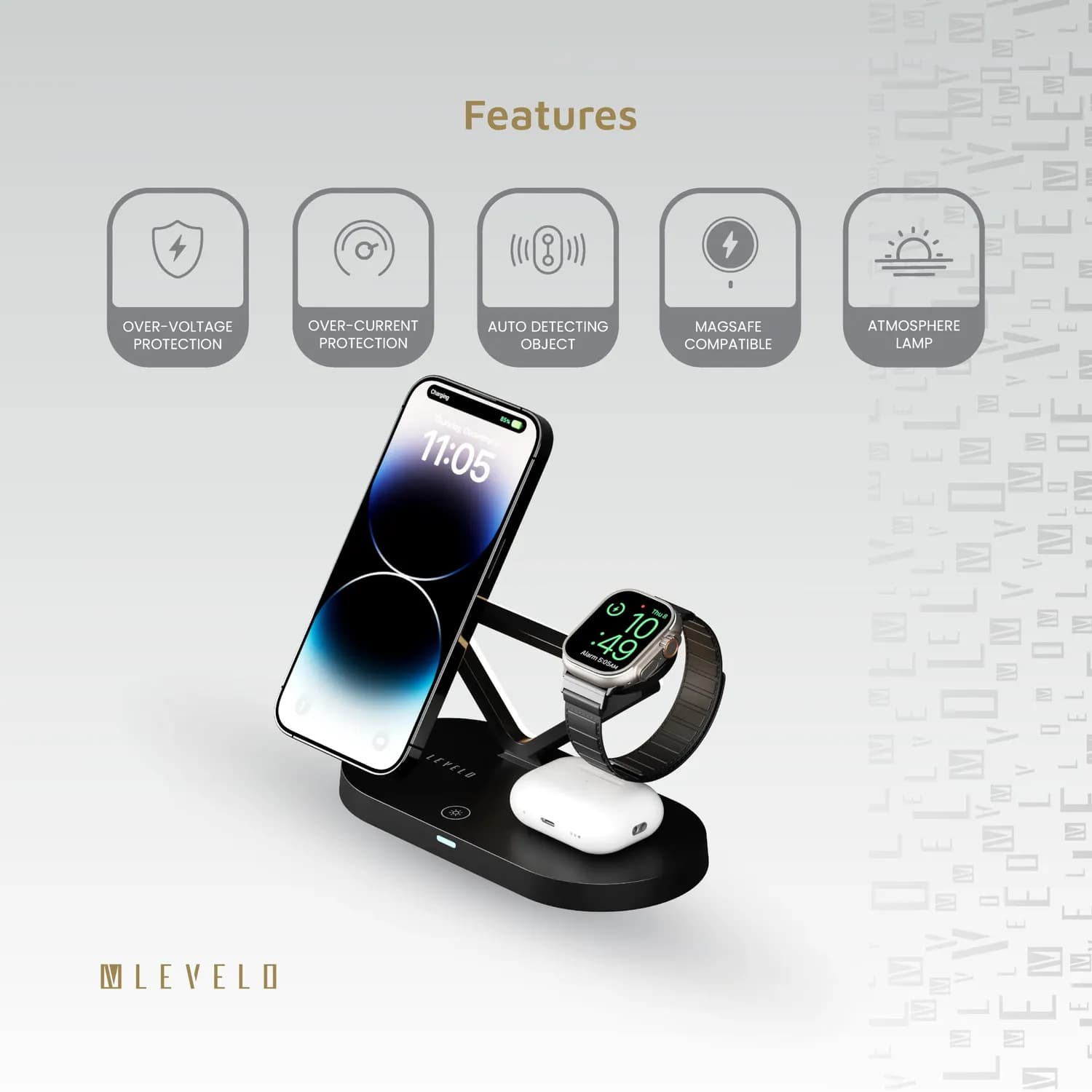 Levelo Premio 5 In 1 Wireless Charging Pad 3