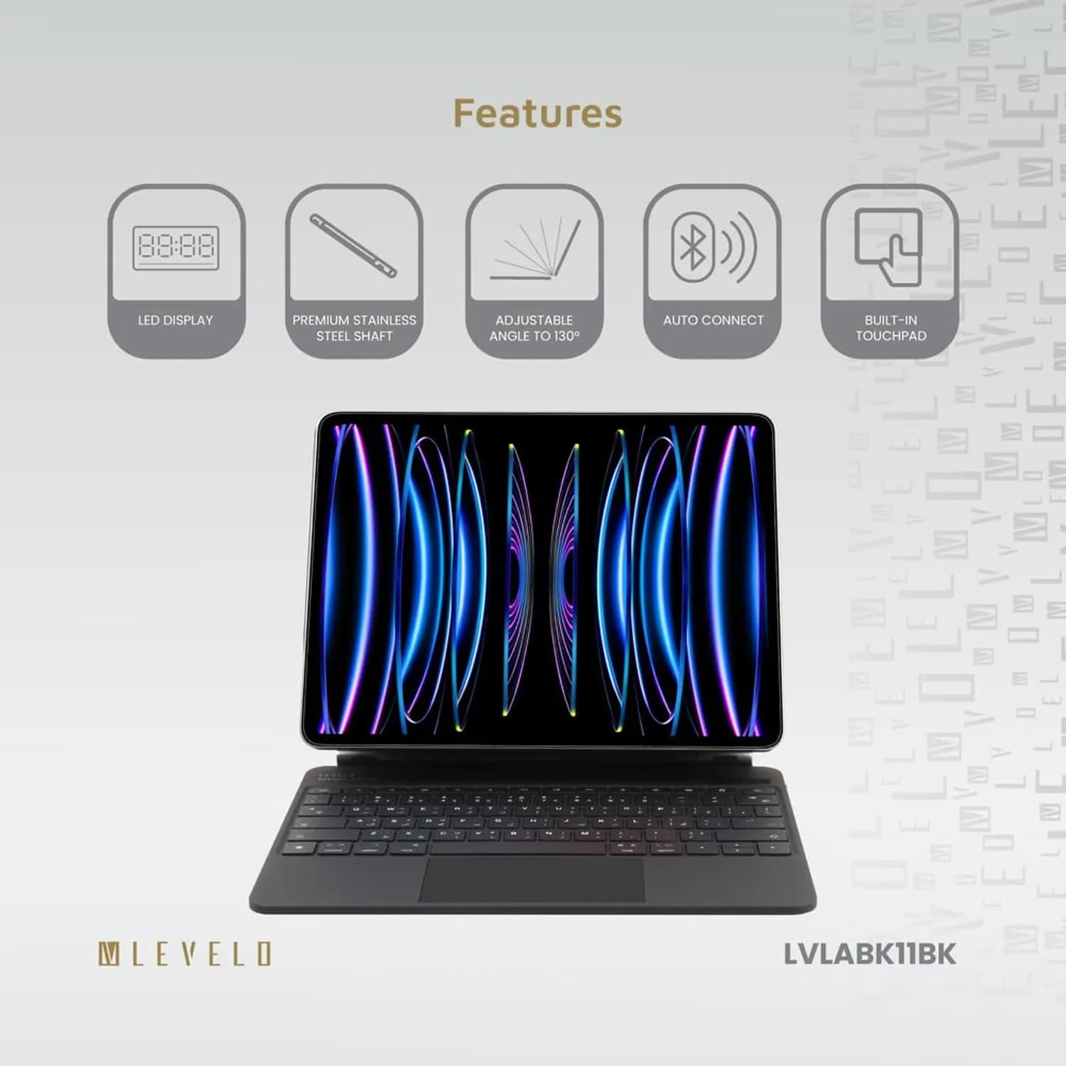 Levelo AeroBoard Saffanio Leather Wireless Keyboard 5