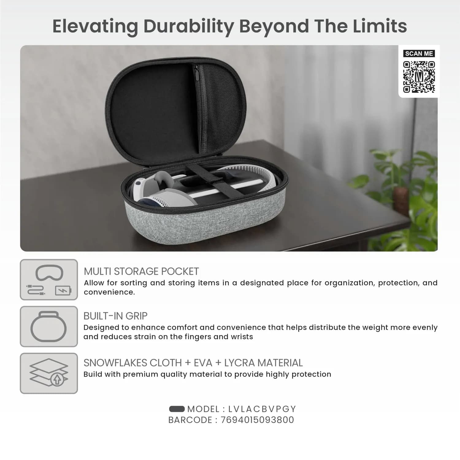 Levelo Aura Full Protection Carrying Bag For Vision Pro 3