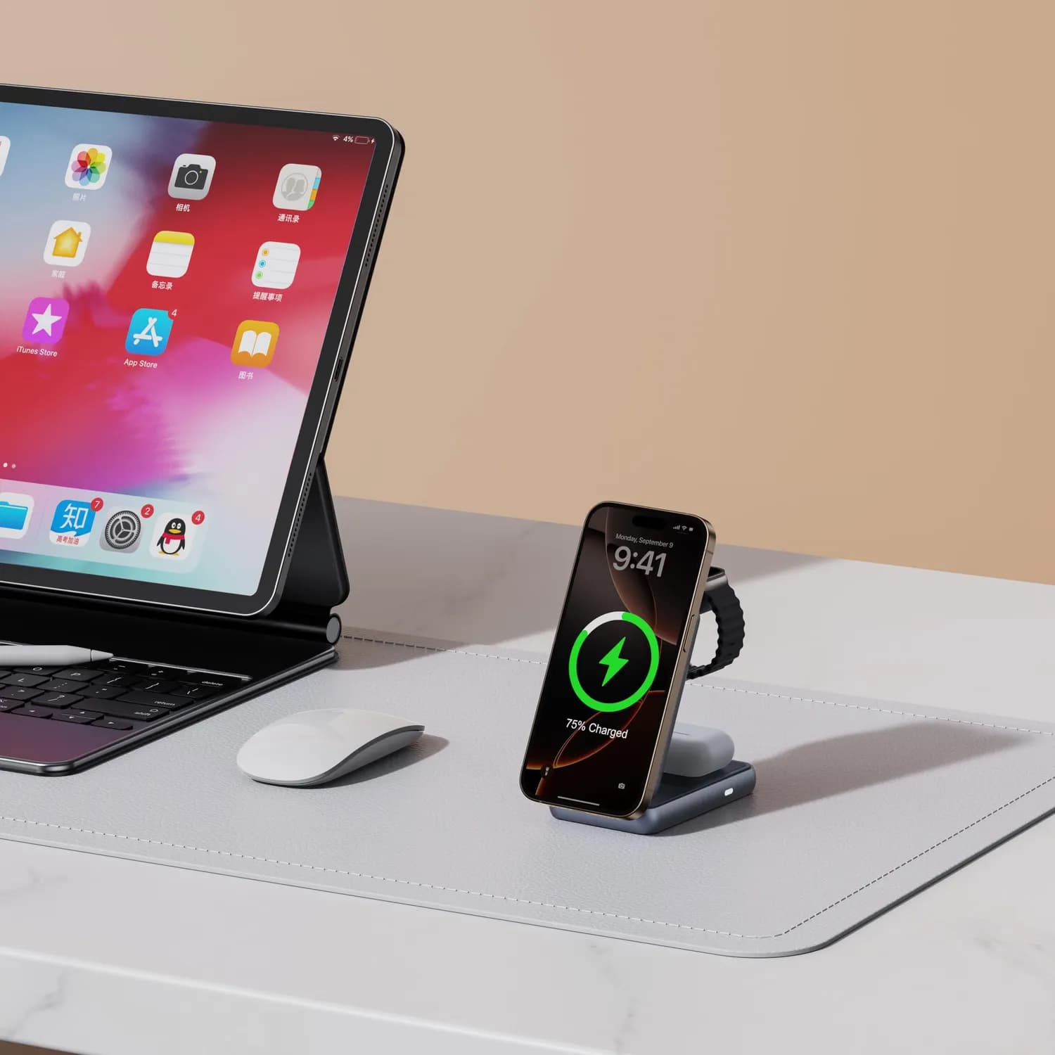 Levelo 3 in 1 Foldable Wireless Charger 2