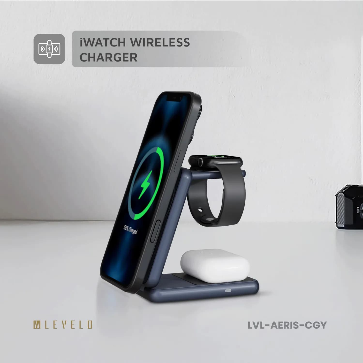Levelo 3 in 1 Foldable Wireless Charger 5