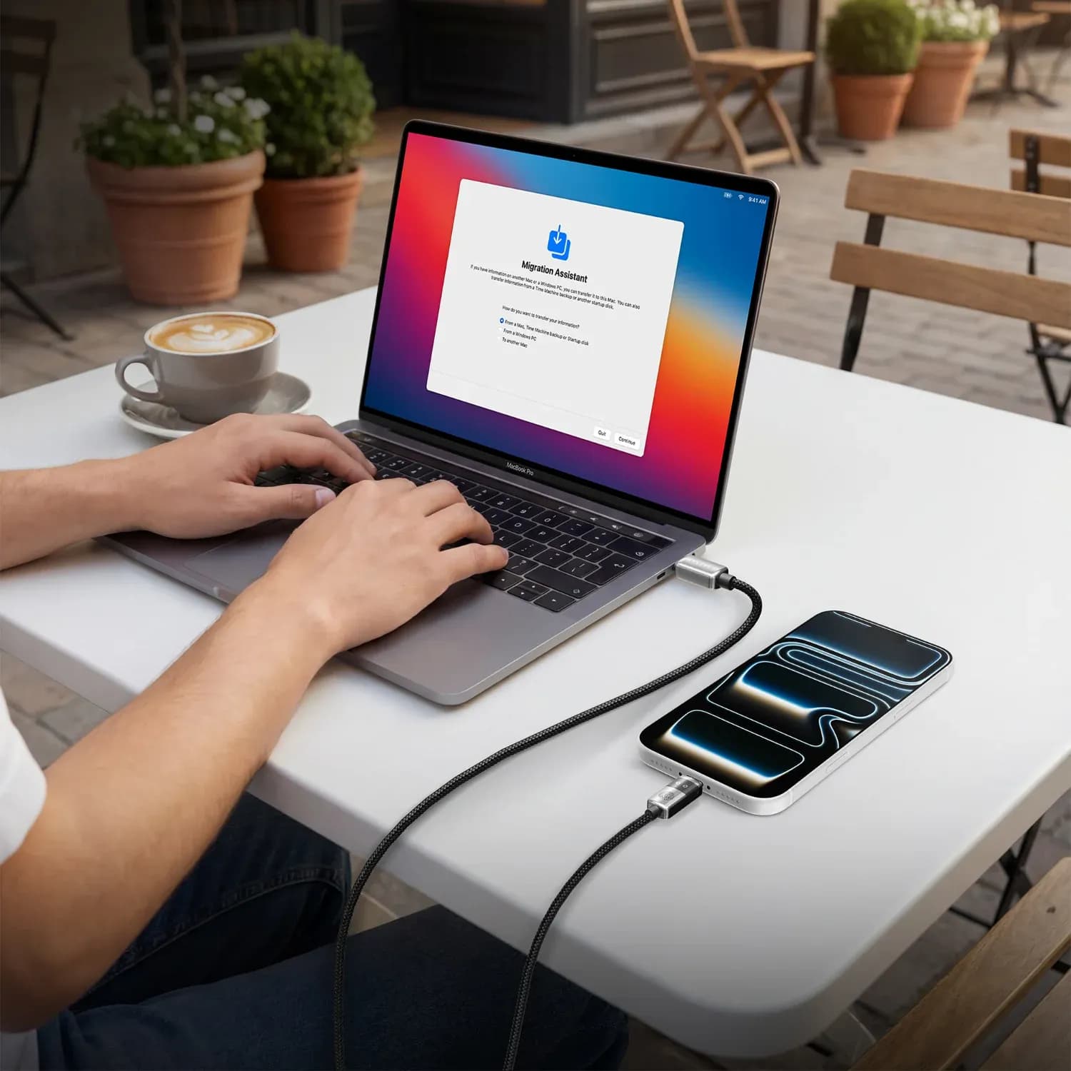 Levelo Auge Smart charge & Sync cable USB -C To USB-C 2