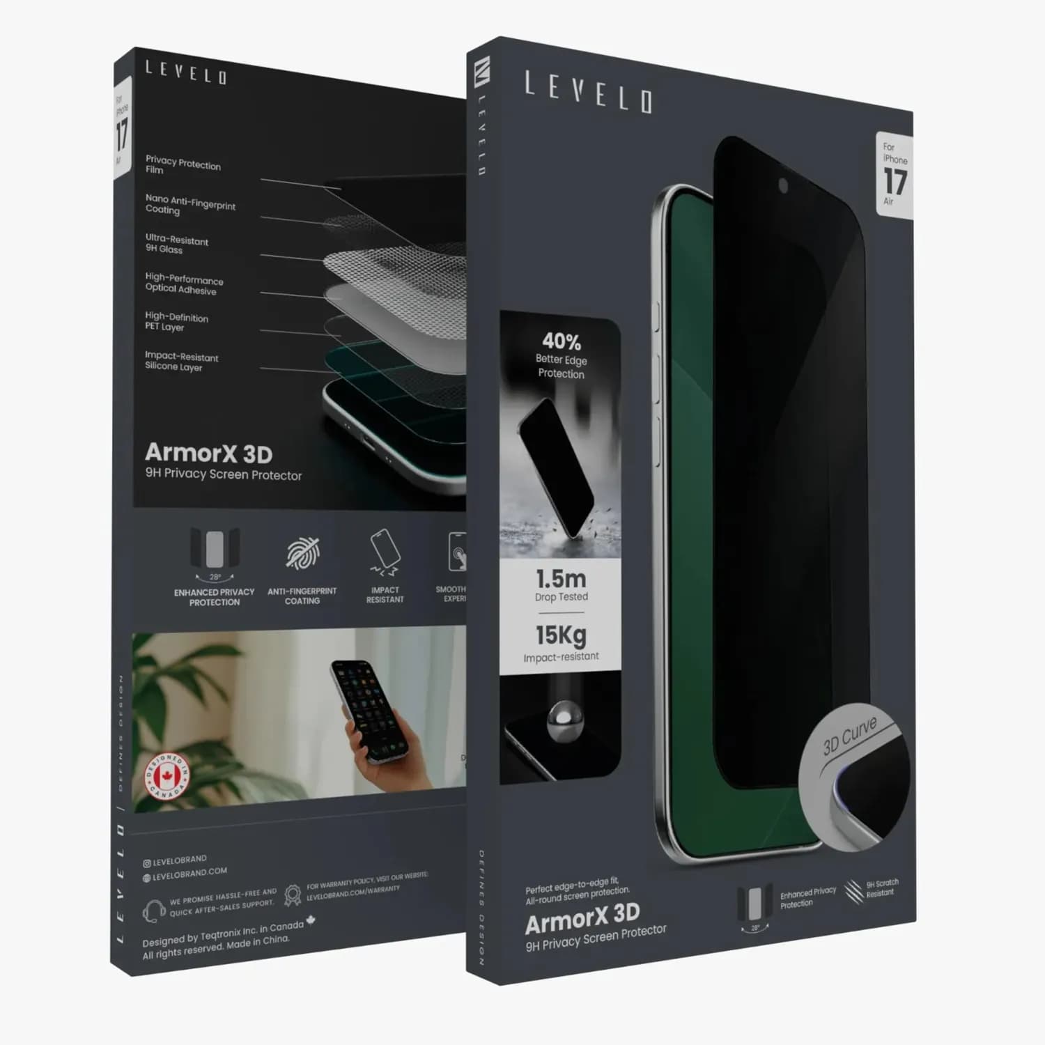 Levelo ArmorX 3D 9H Screen Protector — Privacy 5