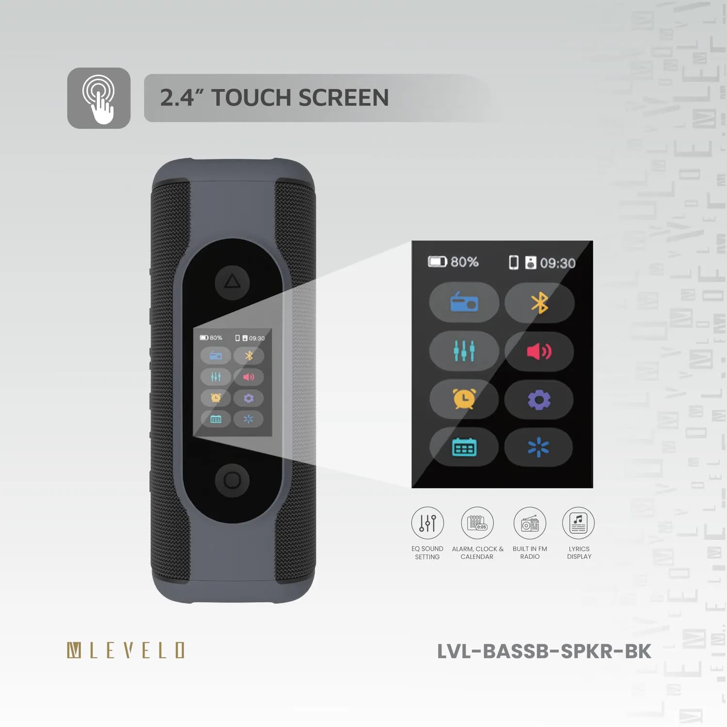 Levelo Bassbeat Portable Speaker With LED Display 3