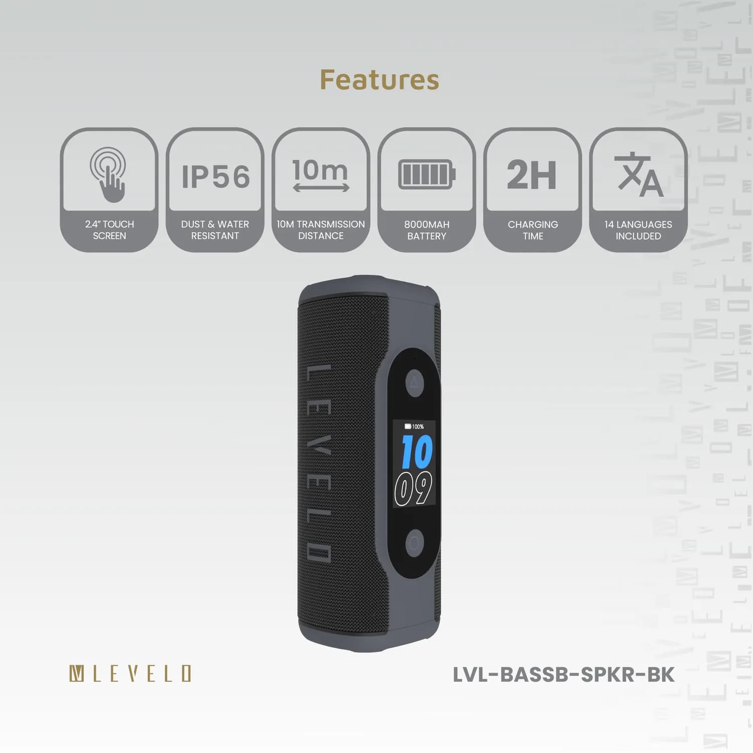 Levelo Bassbeat Portable Speaker With LED Display 5