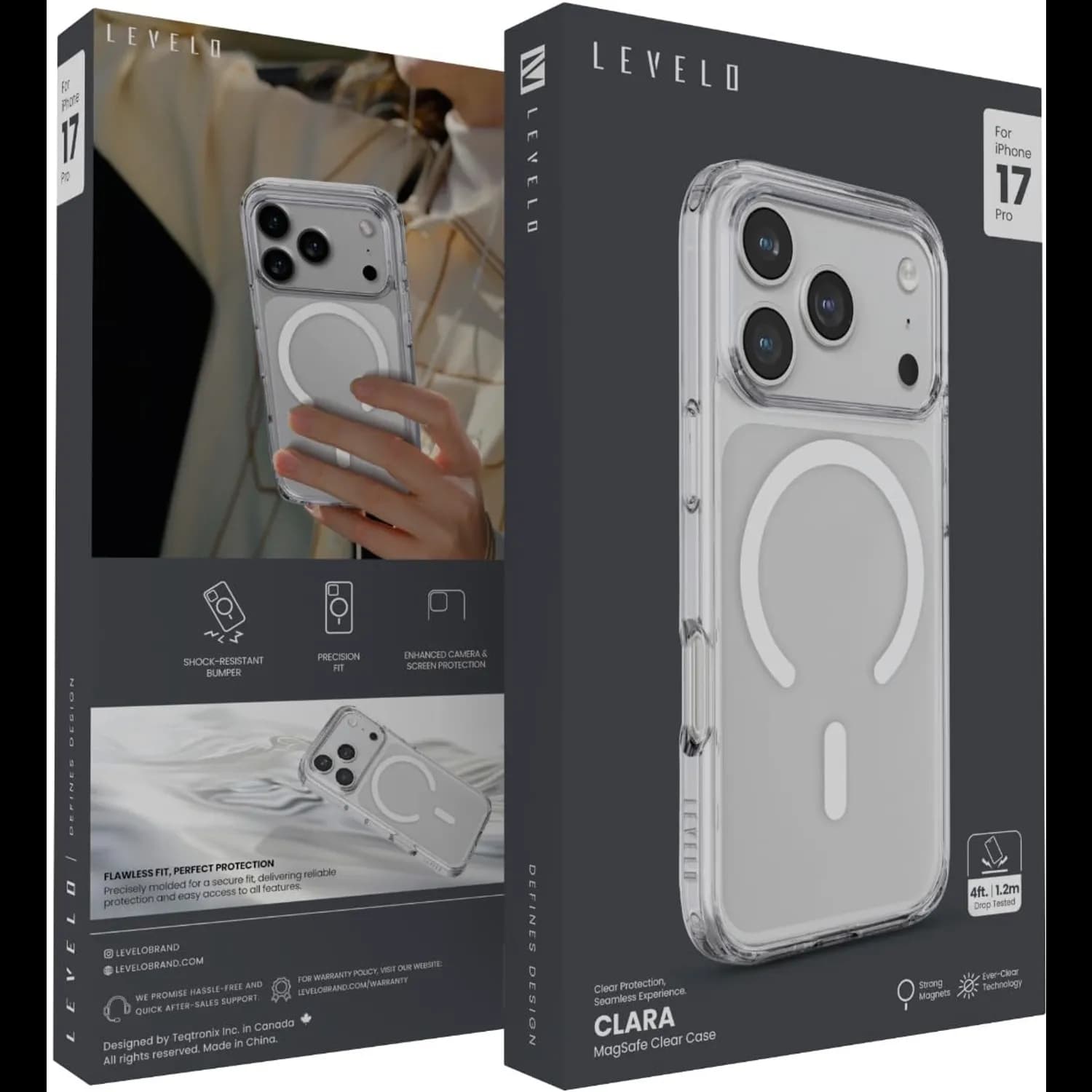 Levelo Clara MagSafe TPU+PC Case 5