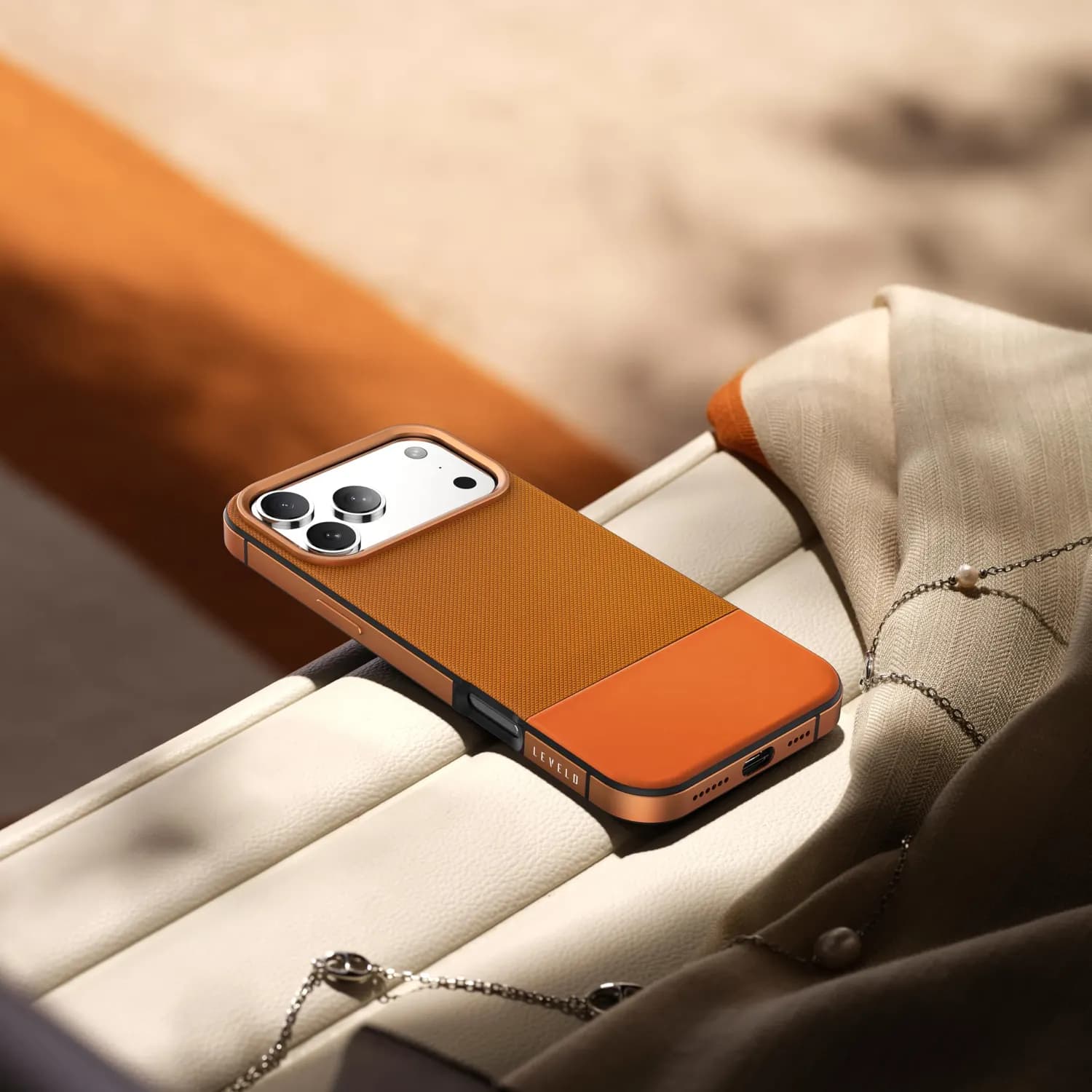 Levelo Cuir Case — Orange 4