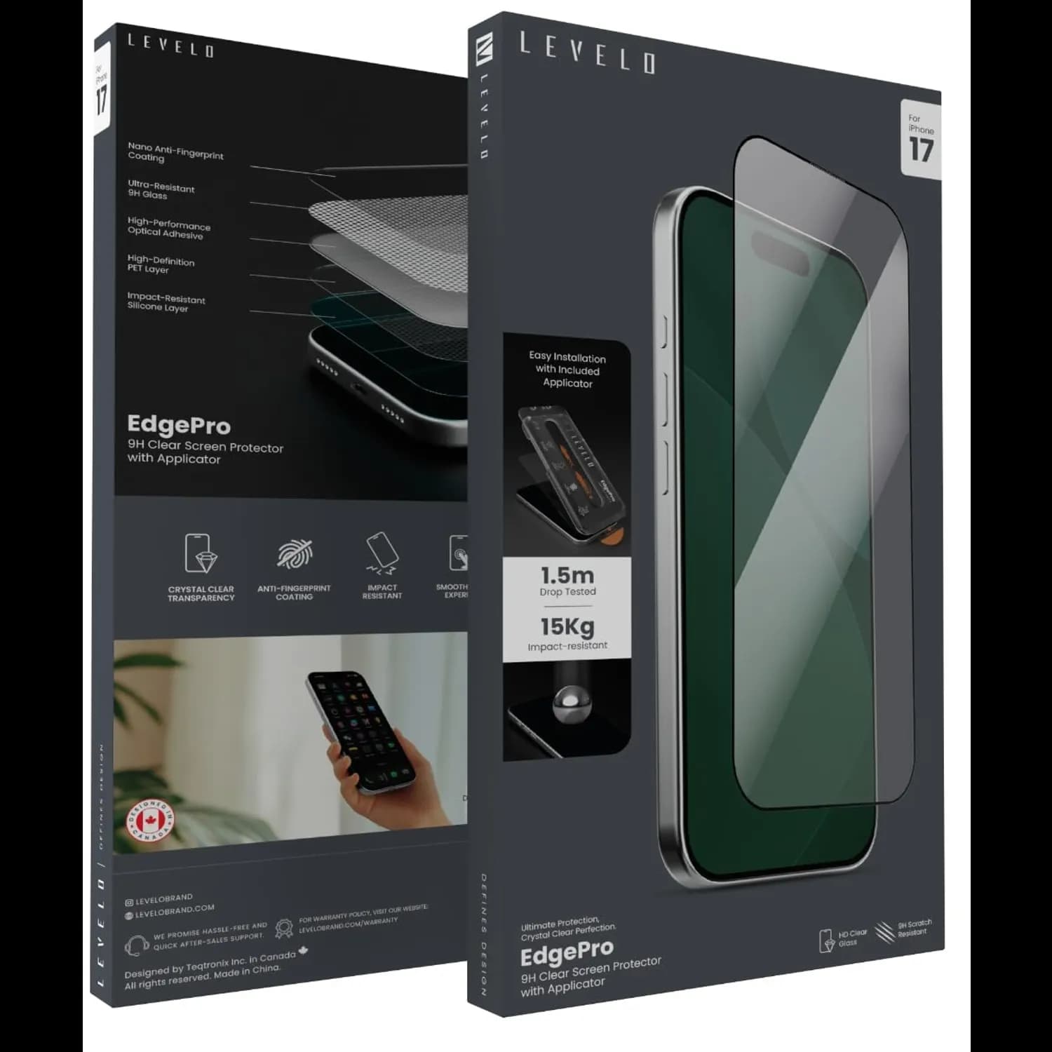 Levelo EdgePro 9H Screen Protector With Applicator 2