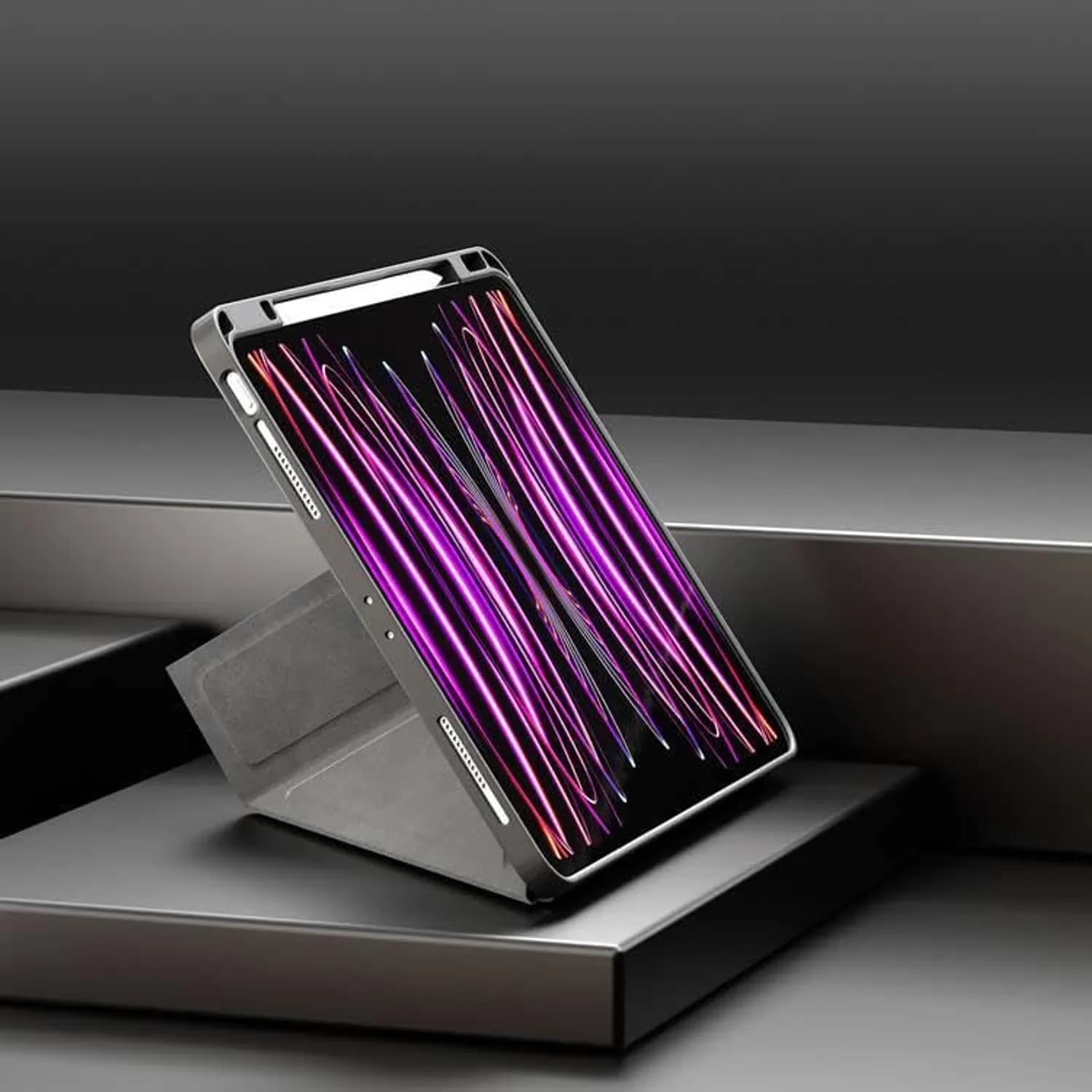 Levelo Elegante Hybrid Leather Magnetic Case — Purple 2