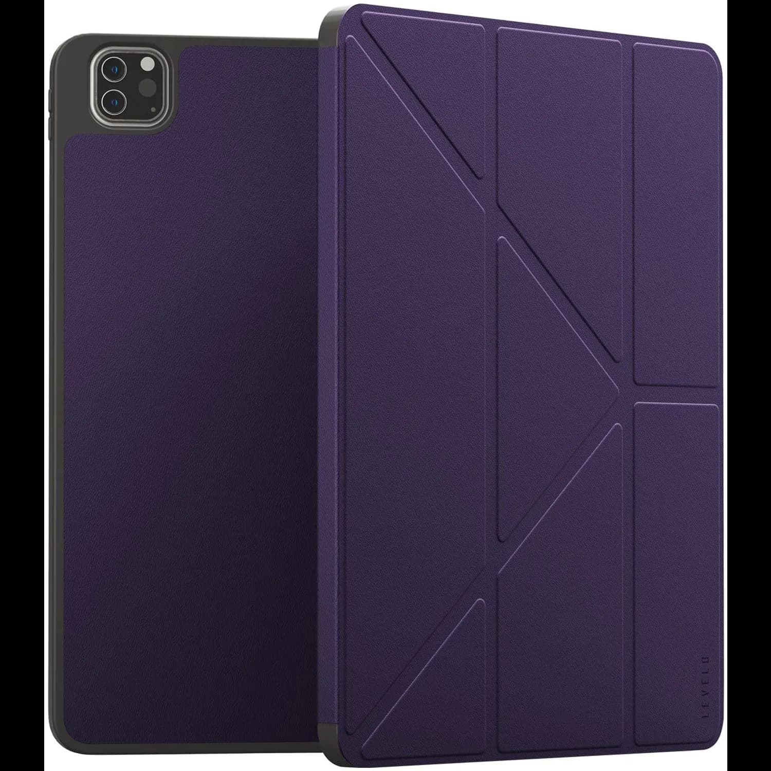 Levelo Elegante Hybrid Leather Magnetic Case — Purple 1