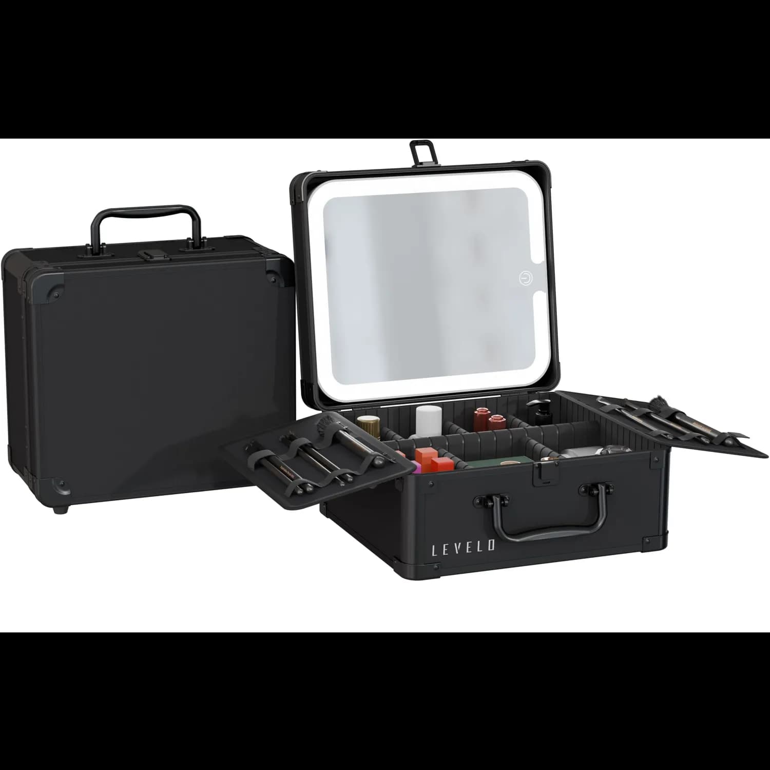 Levelo Elite Makeup Box Organizer With Mirror 1