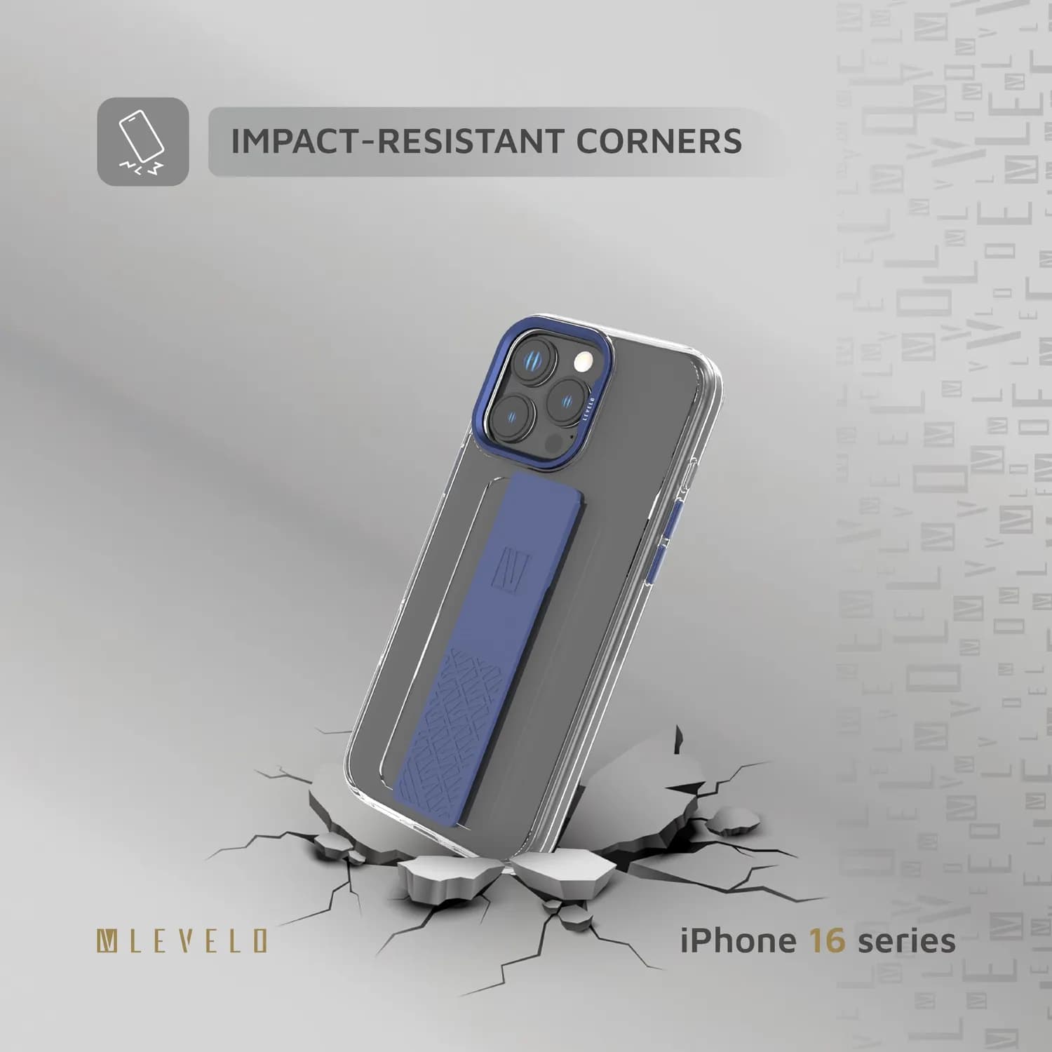 Levelo Silicone Grip Case - Impact Resistant, Blue — Blue 4