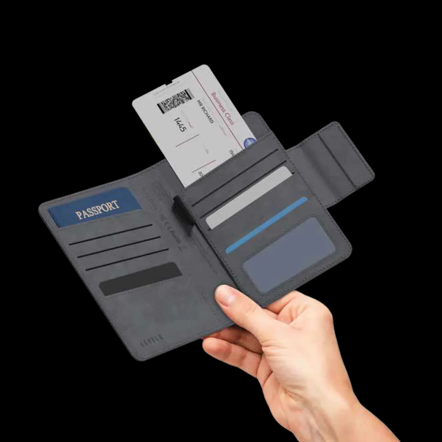 Levelo Harbor Passport Holder With Find My Locator 1