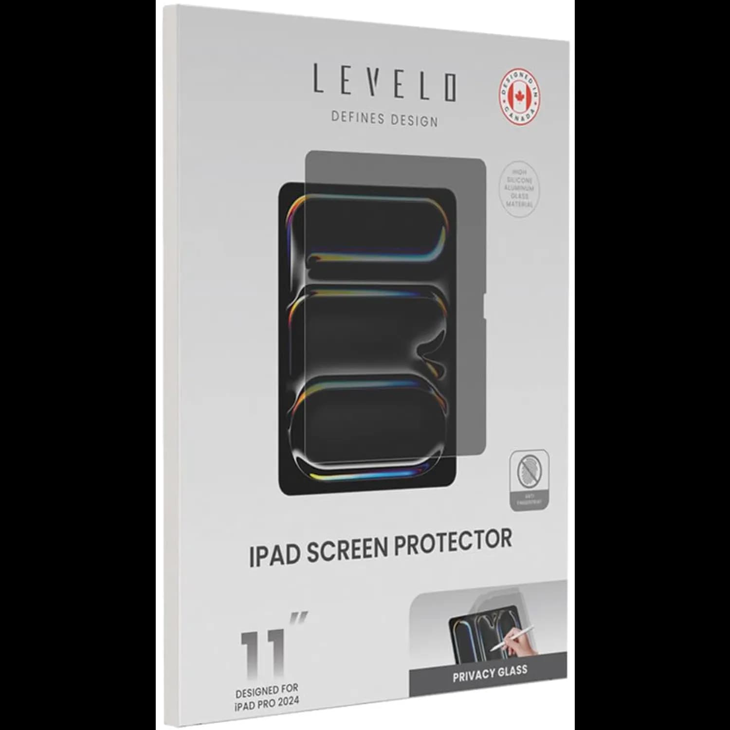 Levelo High Silicone Aluminum Glass Privacy Screen Protector — Privacy 5