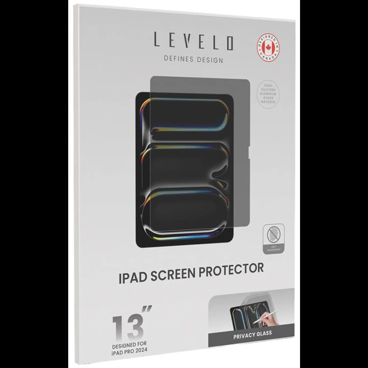 Levelo High Silicone Aluminum Glass Privacy Screen Protector — Black 4