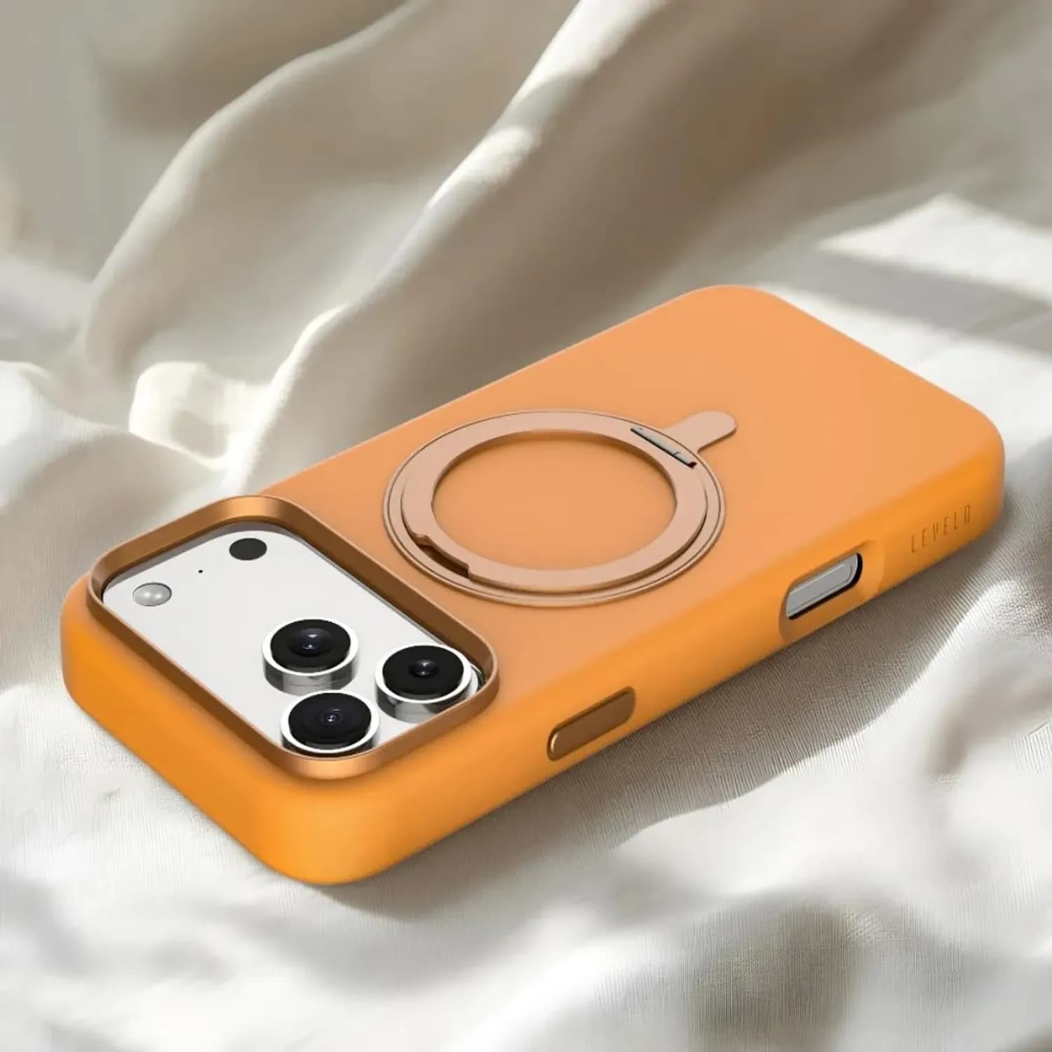 Levelo Iris Pro Magsafe Liquid Silicone Case — Orange 5