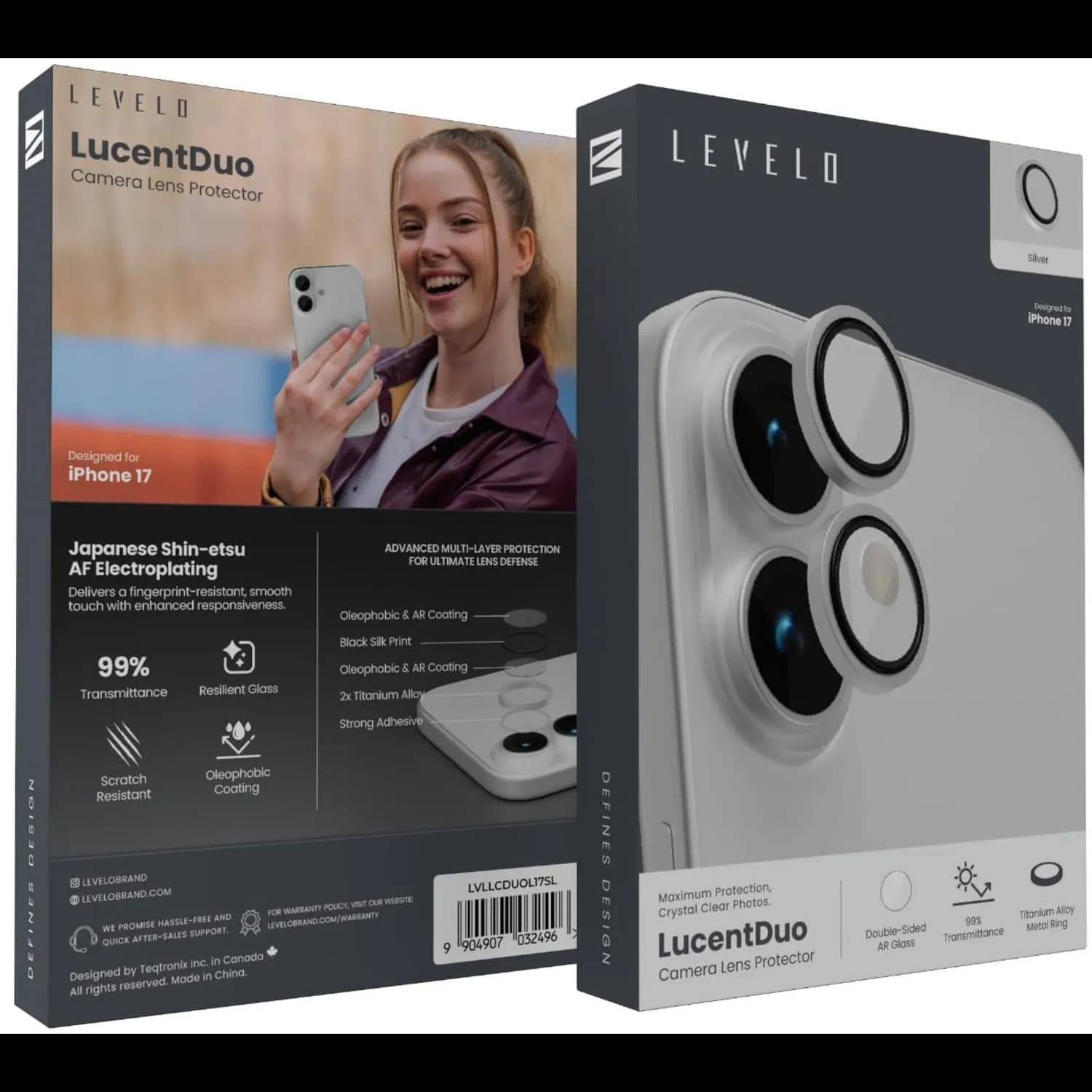 Levelo LucentDuo Lens Protector With 99% Transmittance — Silver 5
