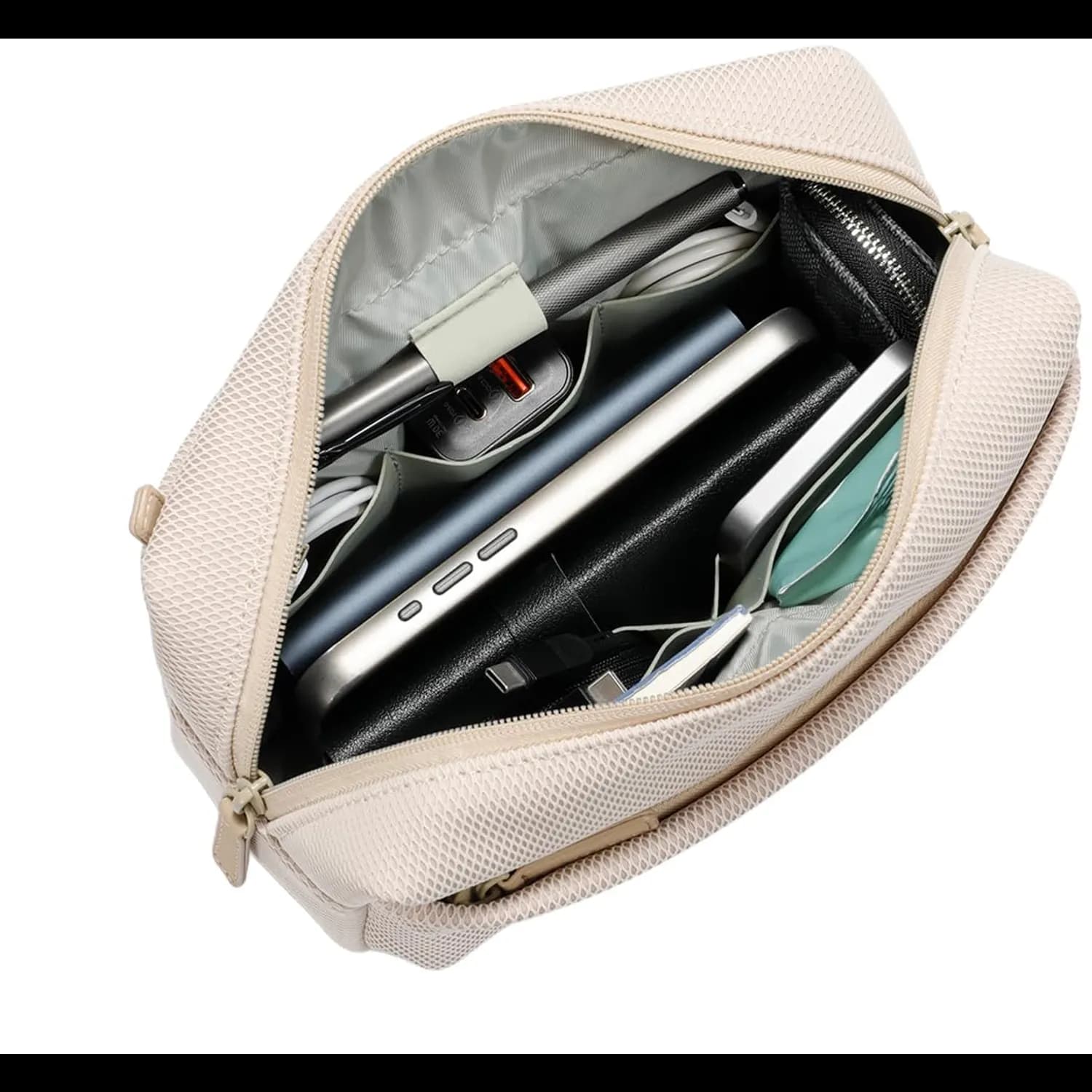 Levelo Leon Tech Organizer Pouch — Beige 5