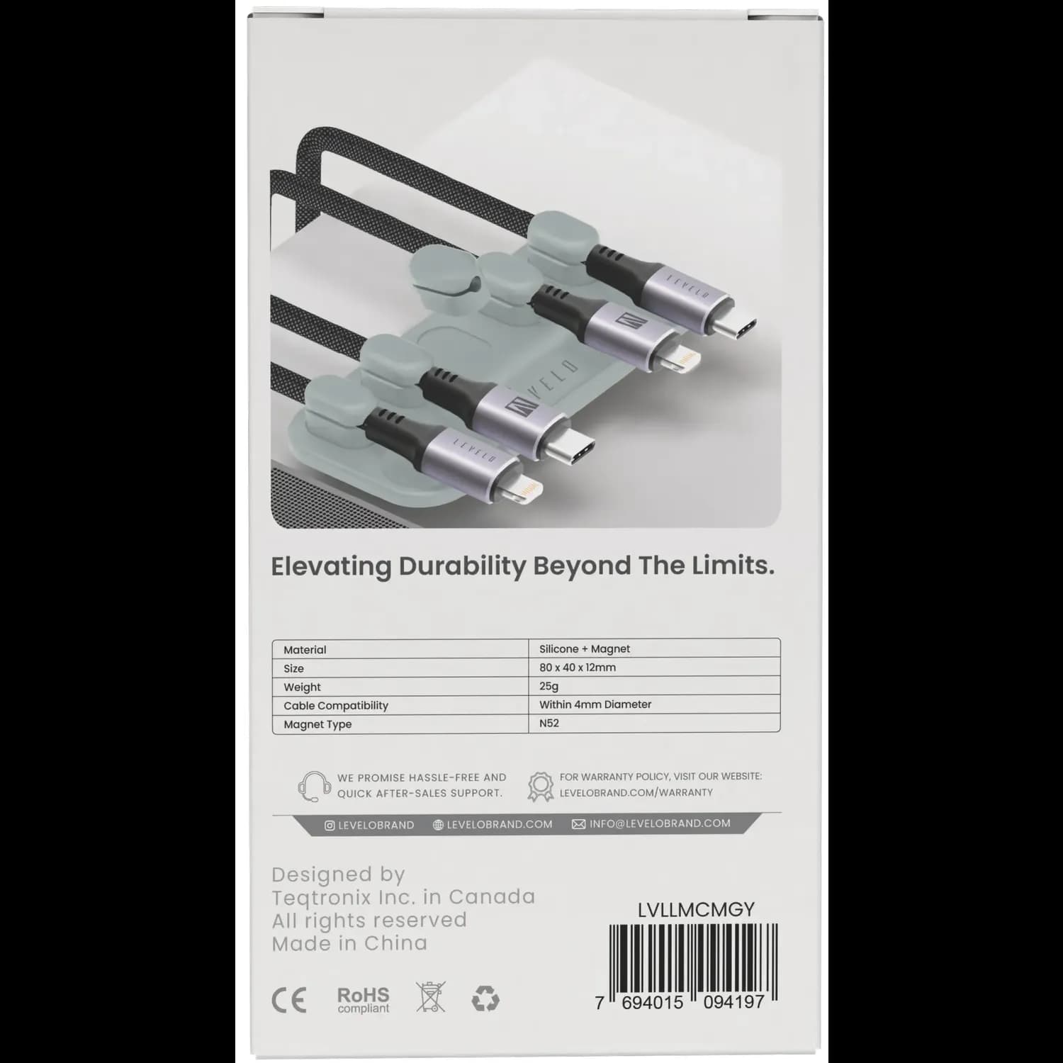 Levelo Livia Detachable Magnetic Cable Management 2
