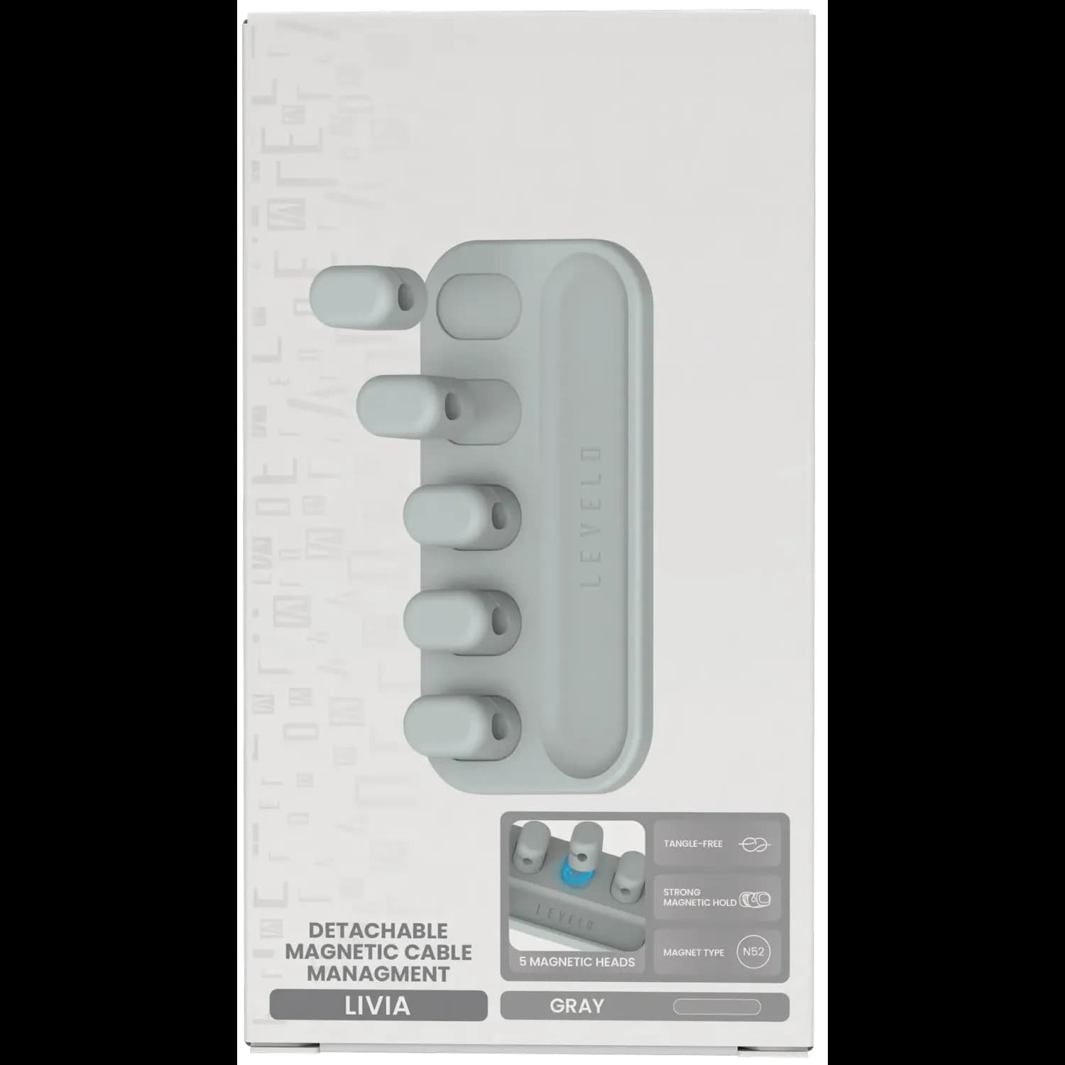 Levelo Livia Detachable Magnetic Cable Management 1