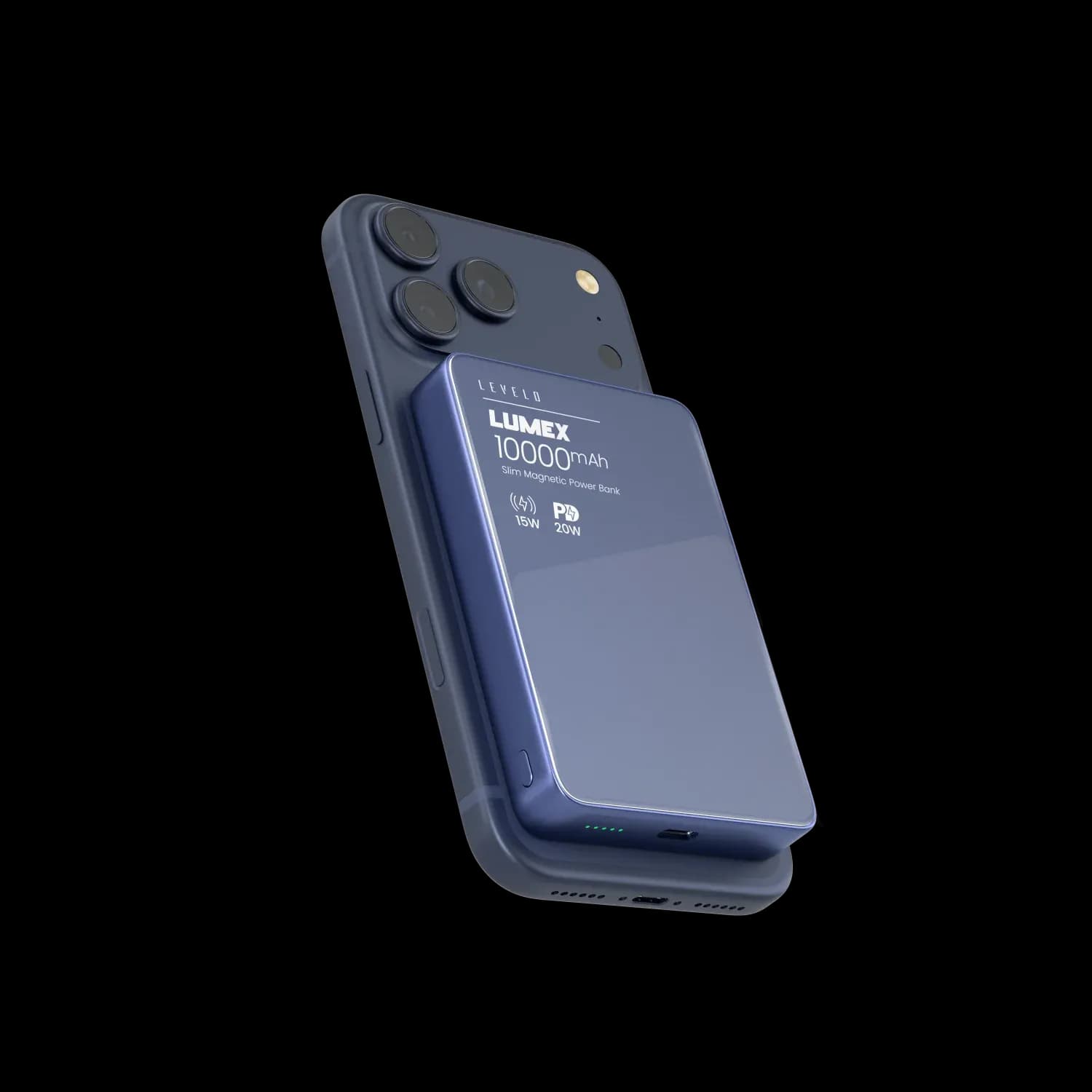 Levelo Power Bank Lumex - 10000mAh PD20W, Blue 1 Levelo Power Bank Lumex - 10000mAh PD20W, Blue 1