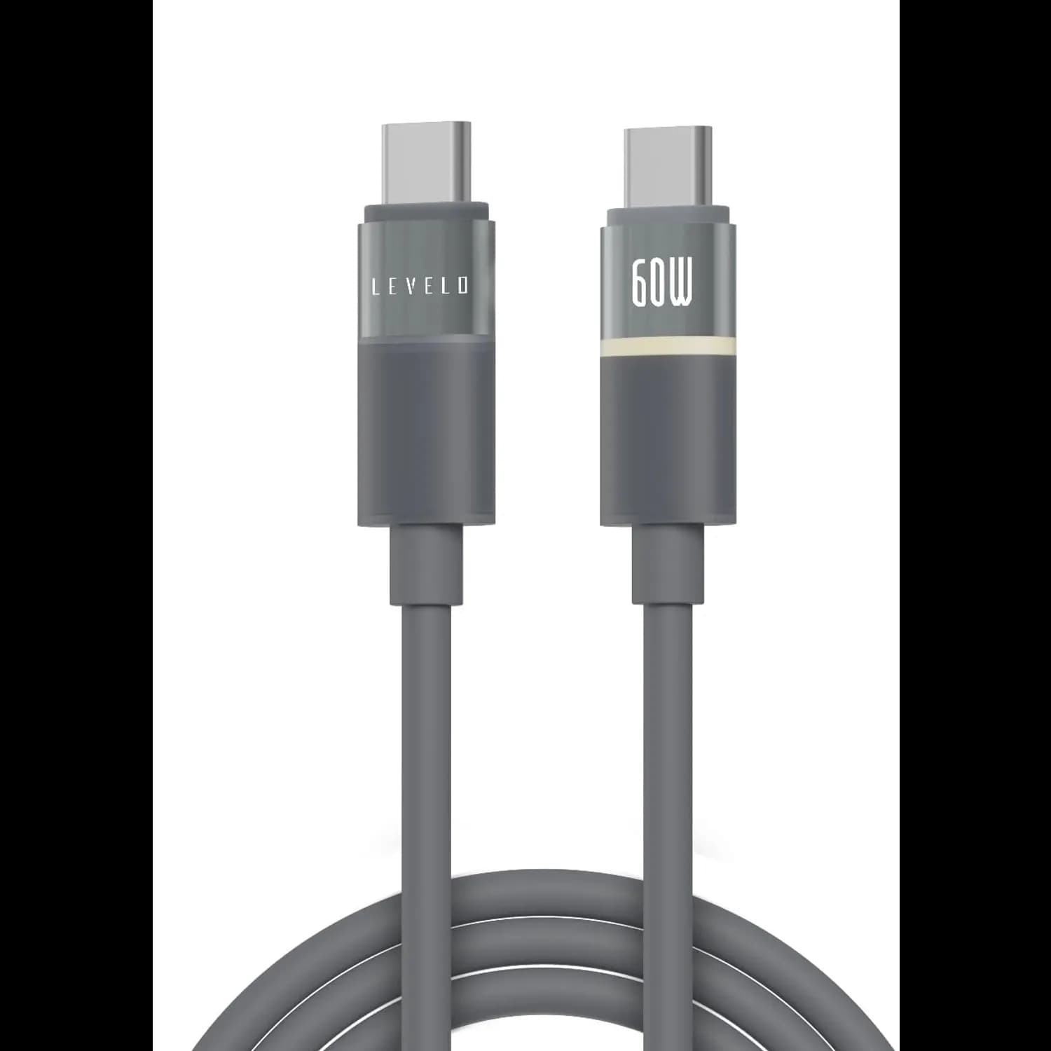 Levelo Luno Type-C to Type-C Cable 1m PD 60W — Grey 1