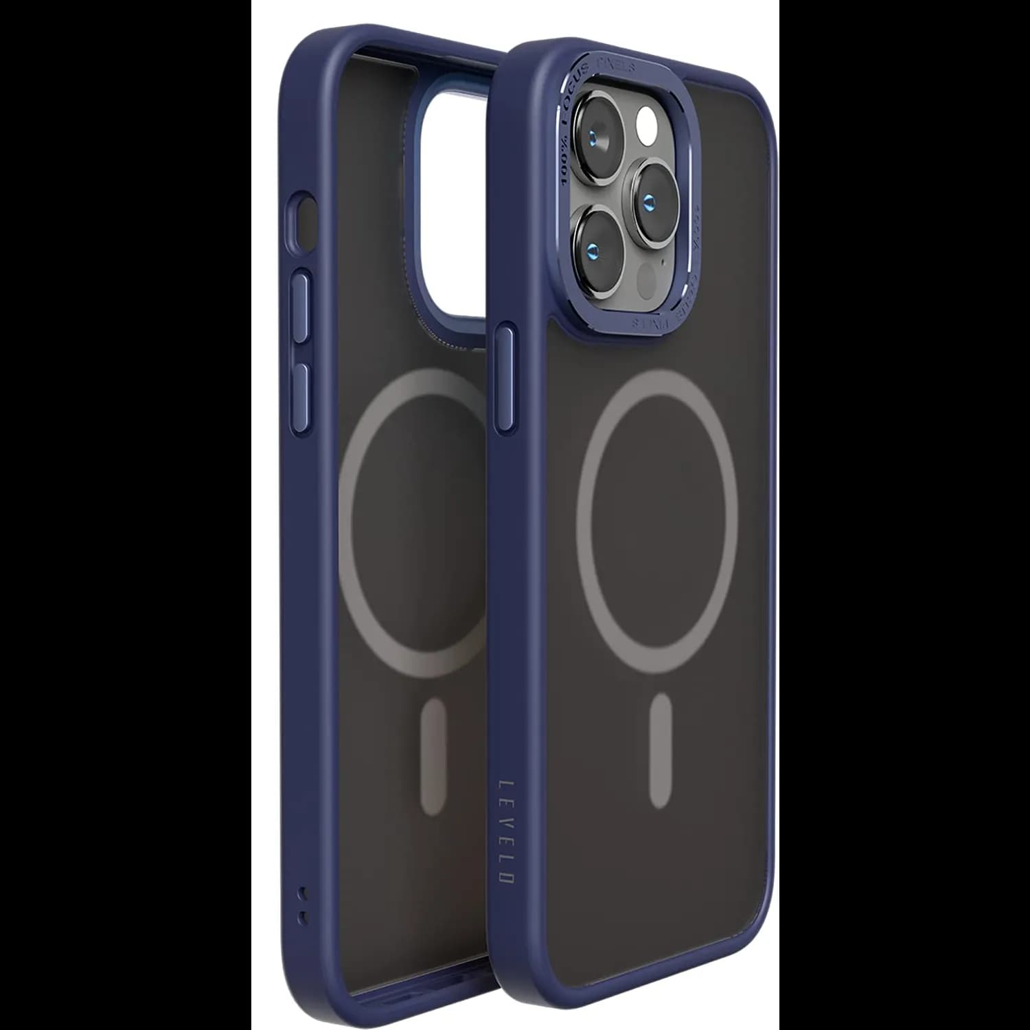 Levelo iPhone 14 Pro Case Kayo - Matte, Shockproof, Blue Levelo iPhone 14 Pro Case Kayo - Matte, Shockproof, Blue