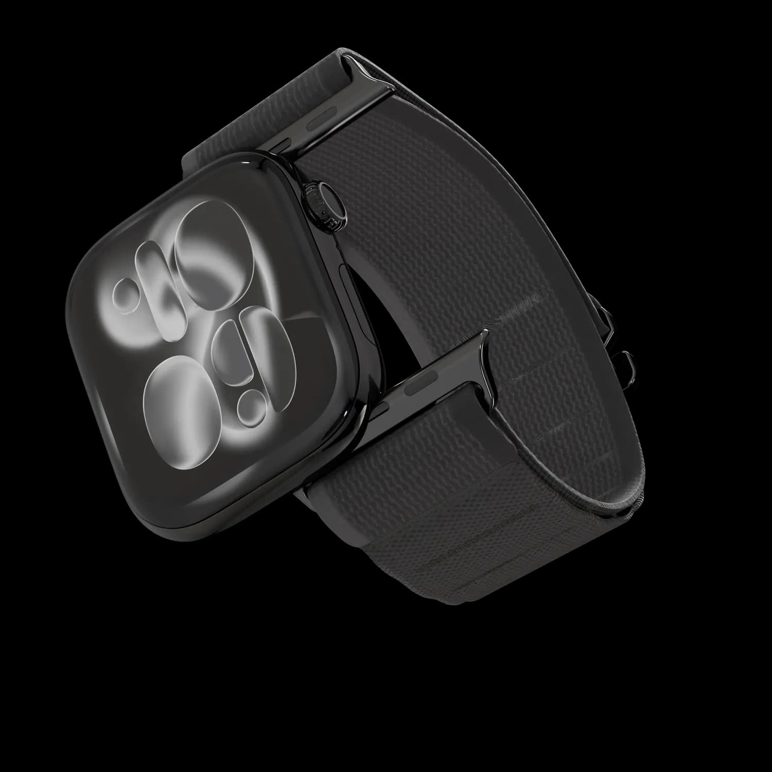 Levelo Malo Nylon Watch Strap — Black 1