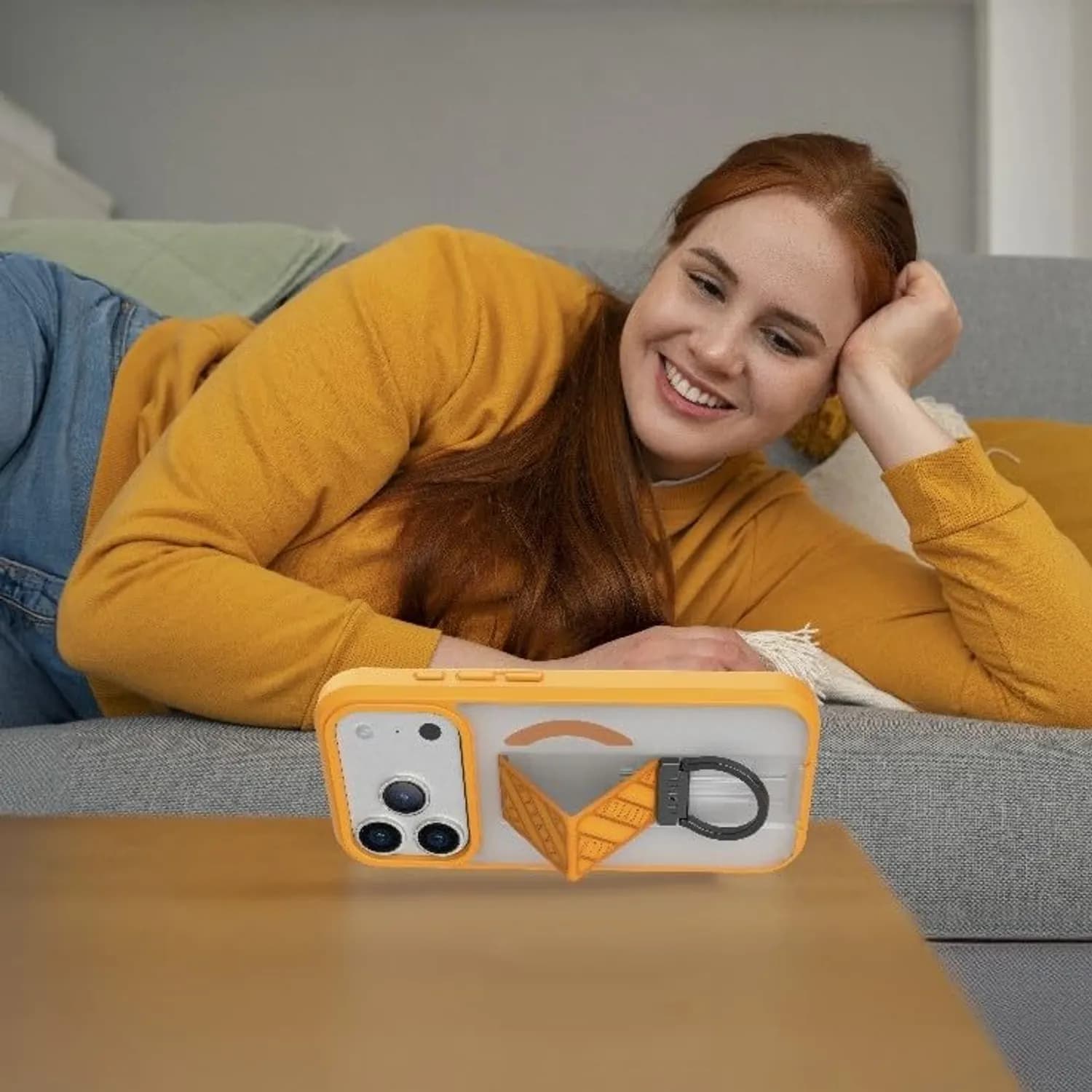 Levelo Morphix Clara Grip Case — Orange 3