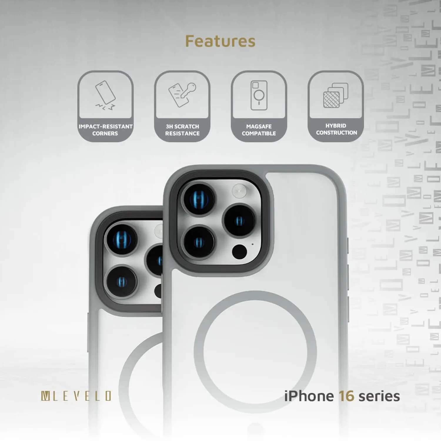Levelo MagSafe Solo Case — Gray 3