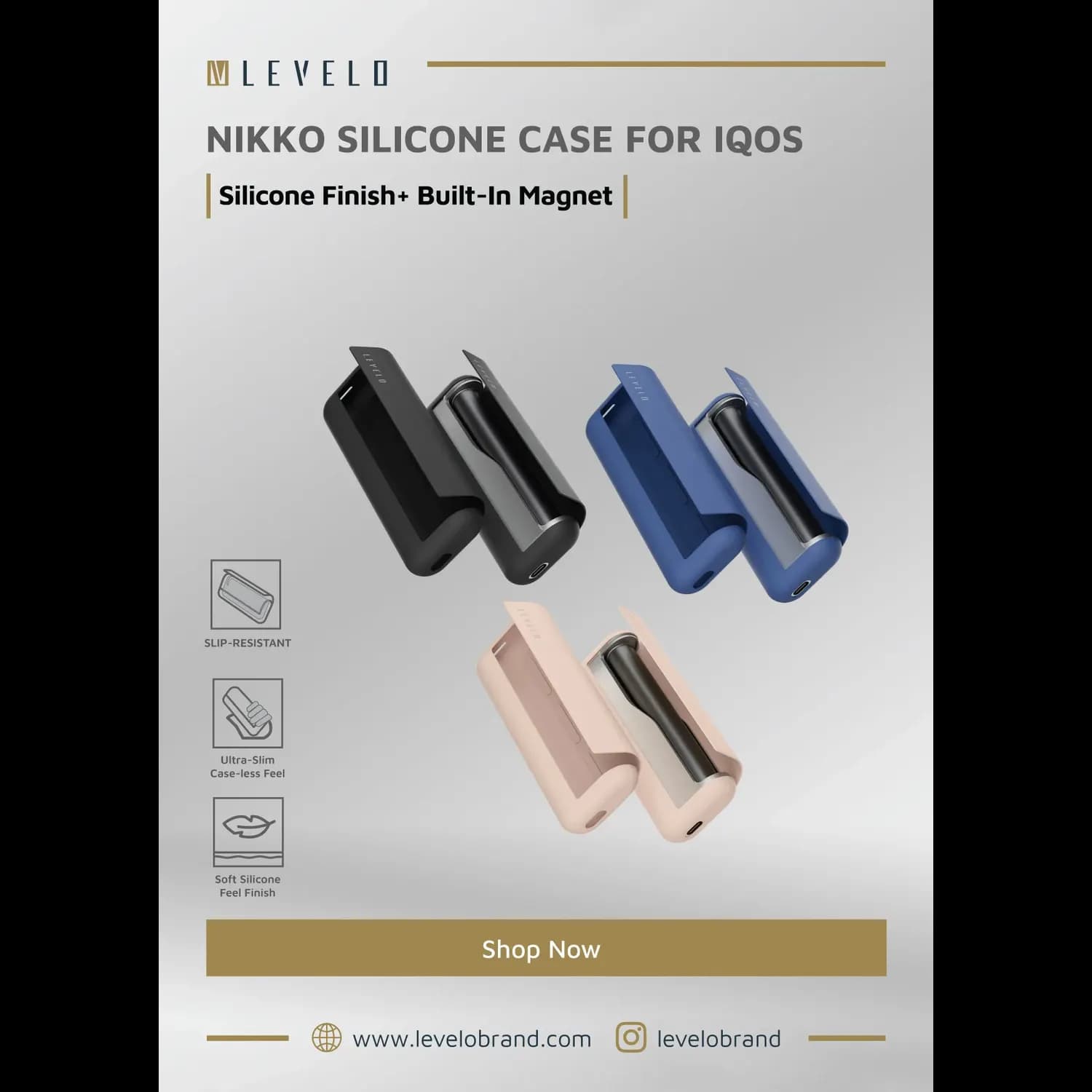 Levelo Silicone Case IQOS Iluma Prime 2023 - Blue 3