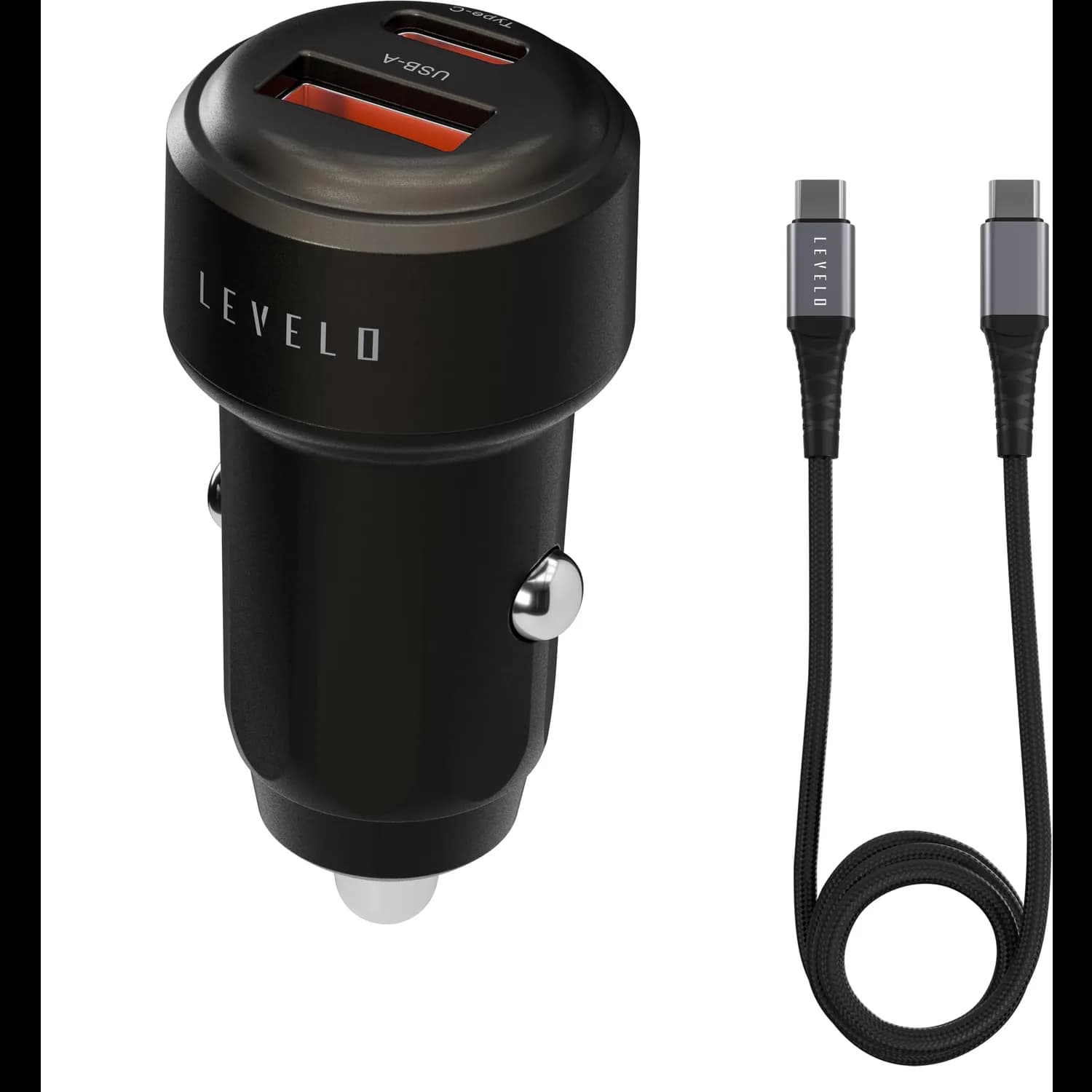 Levelo Nori Mini 60W Car Charger Type-C to Type-C Cable 1