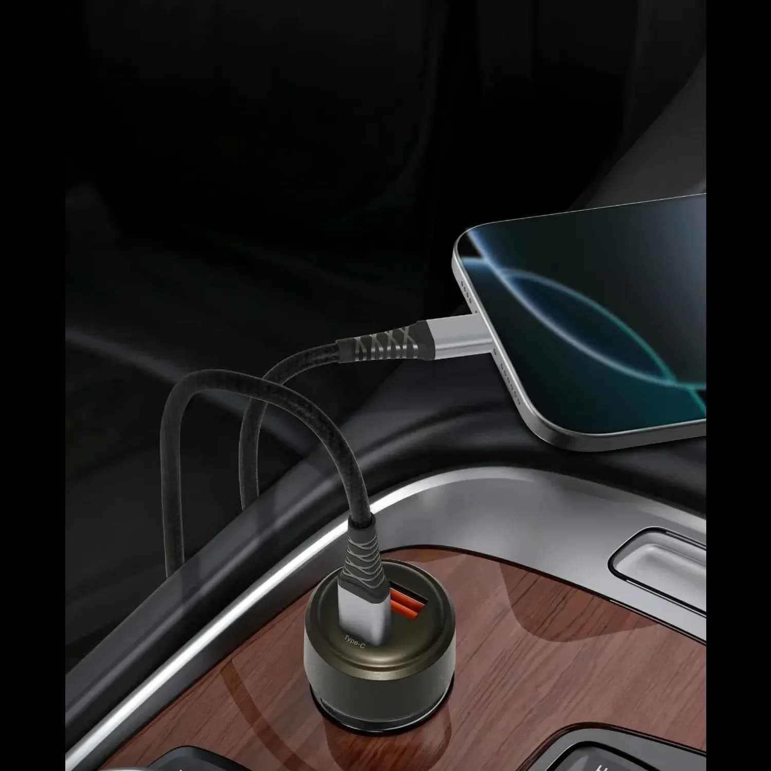 Levelo Nori Mini 60W Car Charger — Black 3