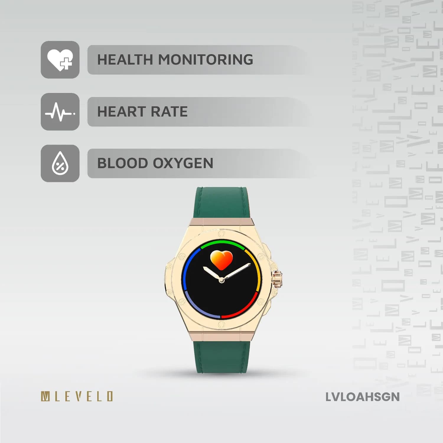 Levelo Oak Automatique Hybrid Smartwatch — Green 4
