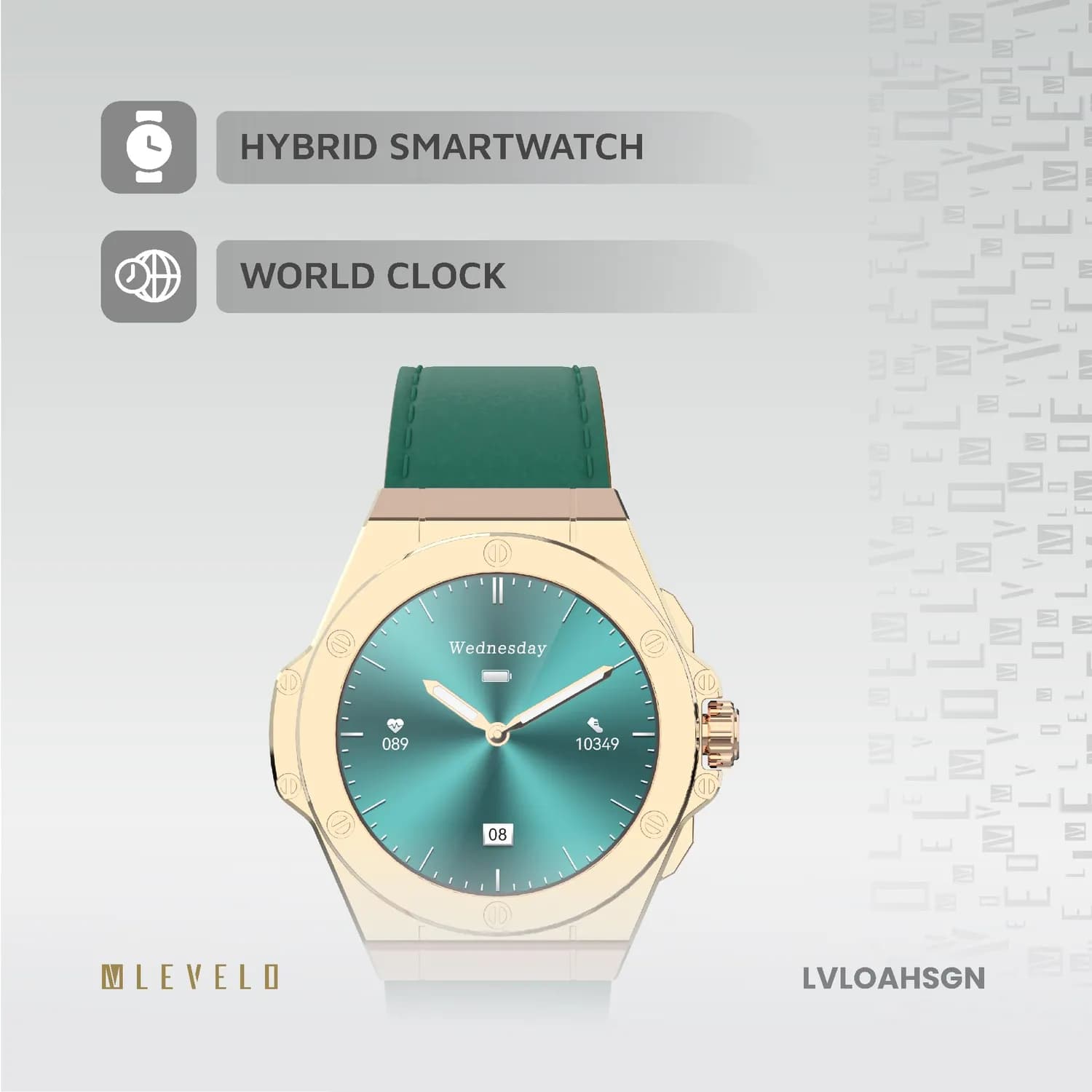 Levelo Oak Automatique Hybrid Smartwatch — Green 5