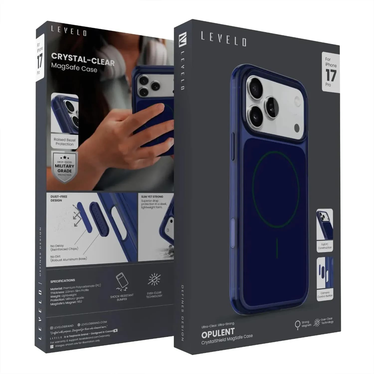 Levelo Opulent Full PC MagSafe Case — Cobalt Blue 4